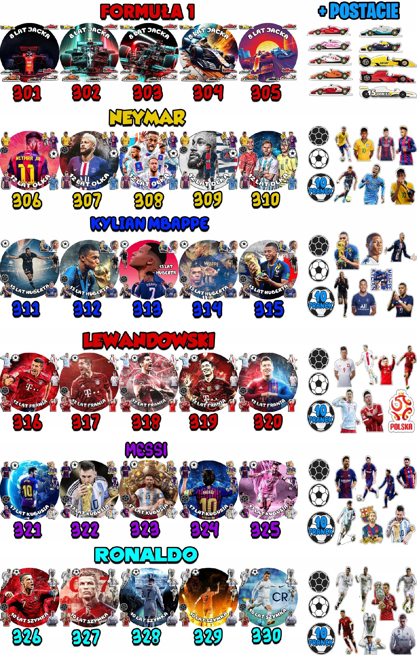 ZESTAW OPŁATEK NA TORT 30CM + 17 POSTACI - KUBUŚ PUCHATEK + IMIĘ 24CM 26CM