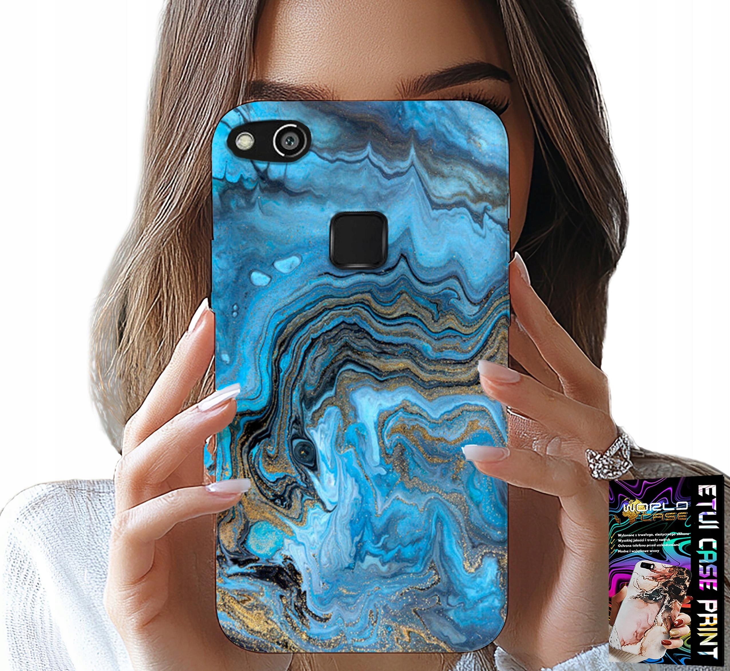 ETUI DO HUAWEI P10 LITE - MARMURKOWE WZORY OBUDOWA CASE + FOLIA