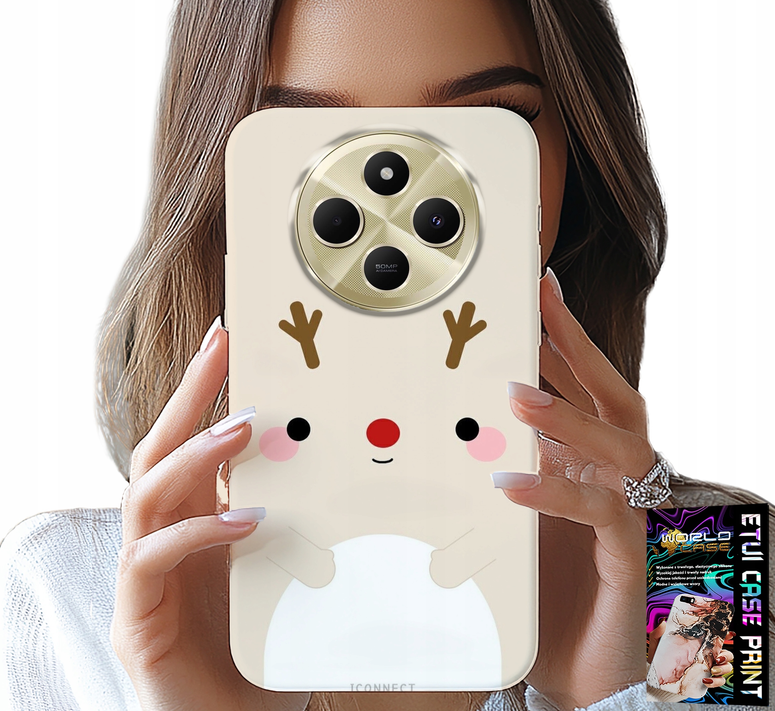 ETUI DO XIAOMI REDMI 14C 4G - RENIFEREK, RENIFER, ŚWIĄTECZNE WZORY