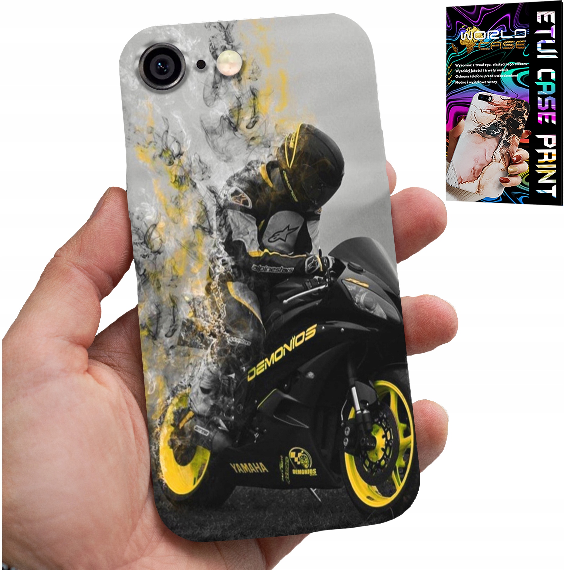 ETUI DO IPHONE 6 / 6S - MOTOR MOTOCYKLE FAN WIELE WZORÓW PLECKÓW