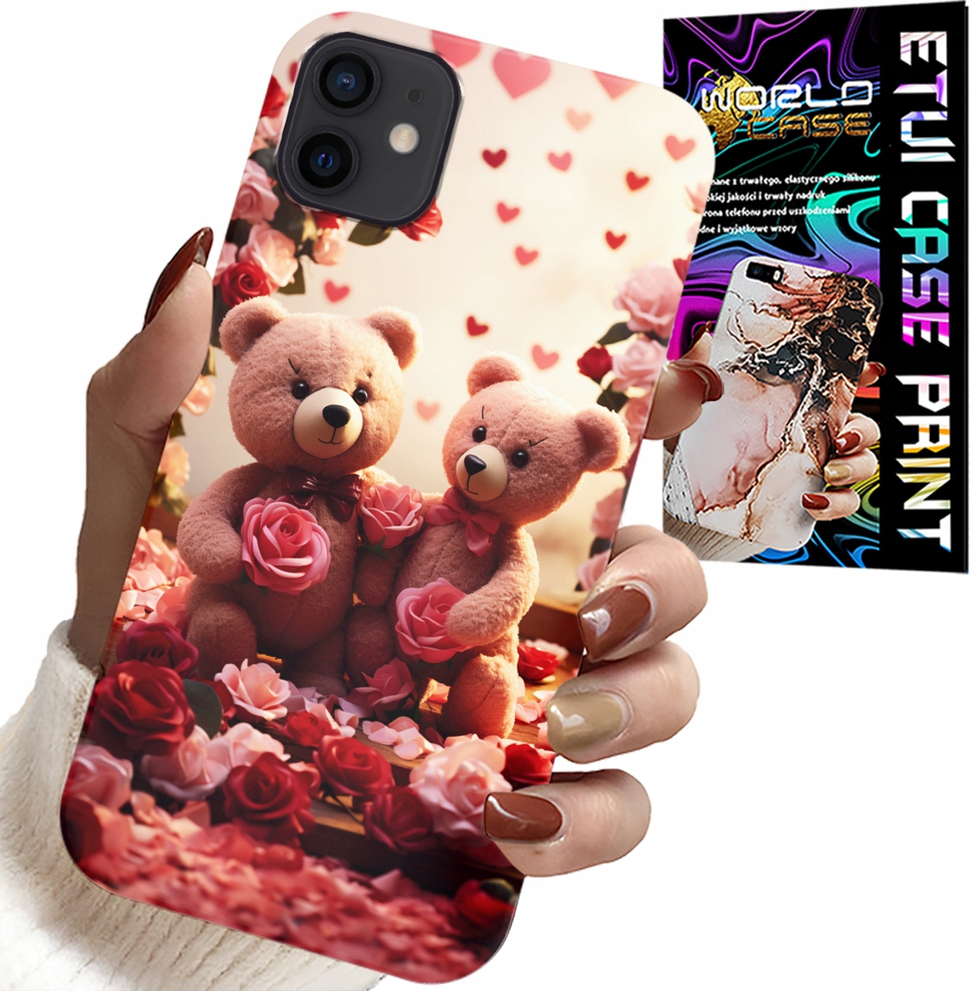 ETUI DO IPHONE 12 - MISIE, LOVE YOU, SERCA WIELE WZORÓW CASE