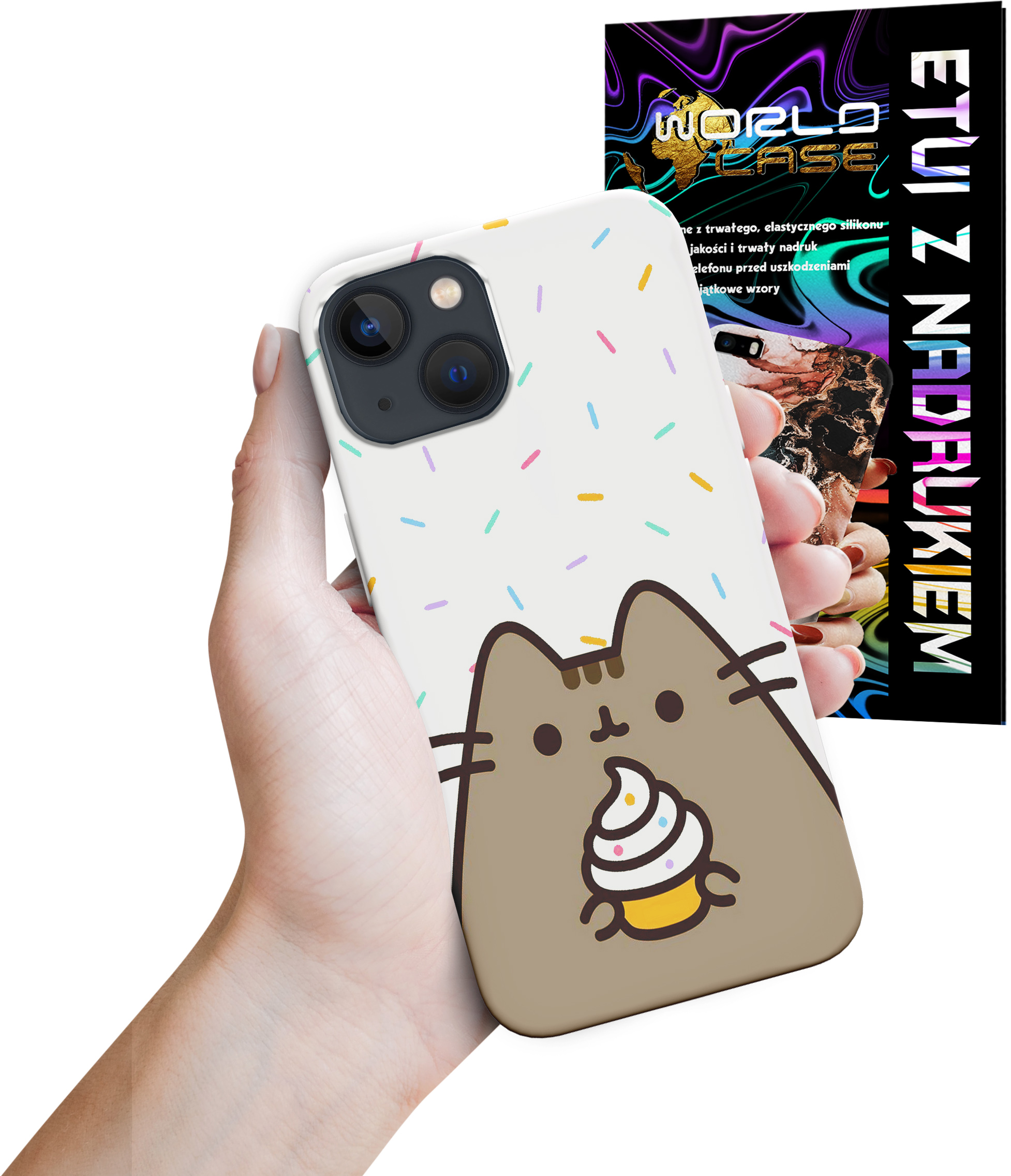 ETUI CASE DO IPHONE 15 - SŁODKI KOTEK KOT OBUDOWA PLECKI