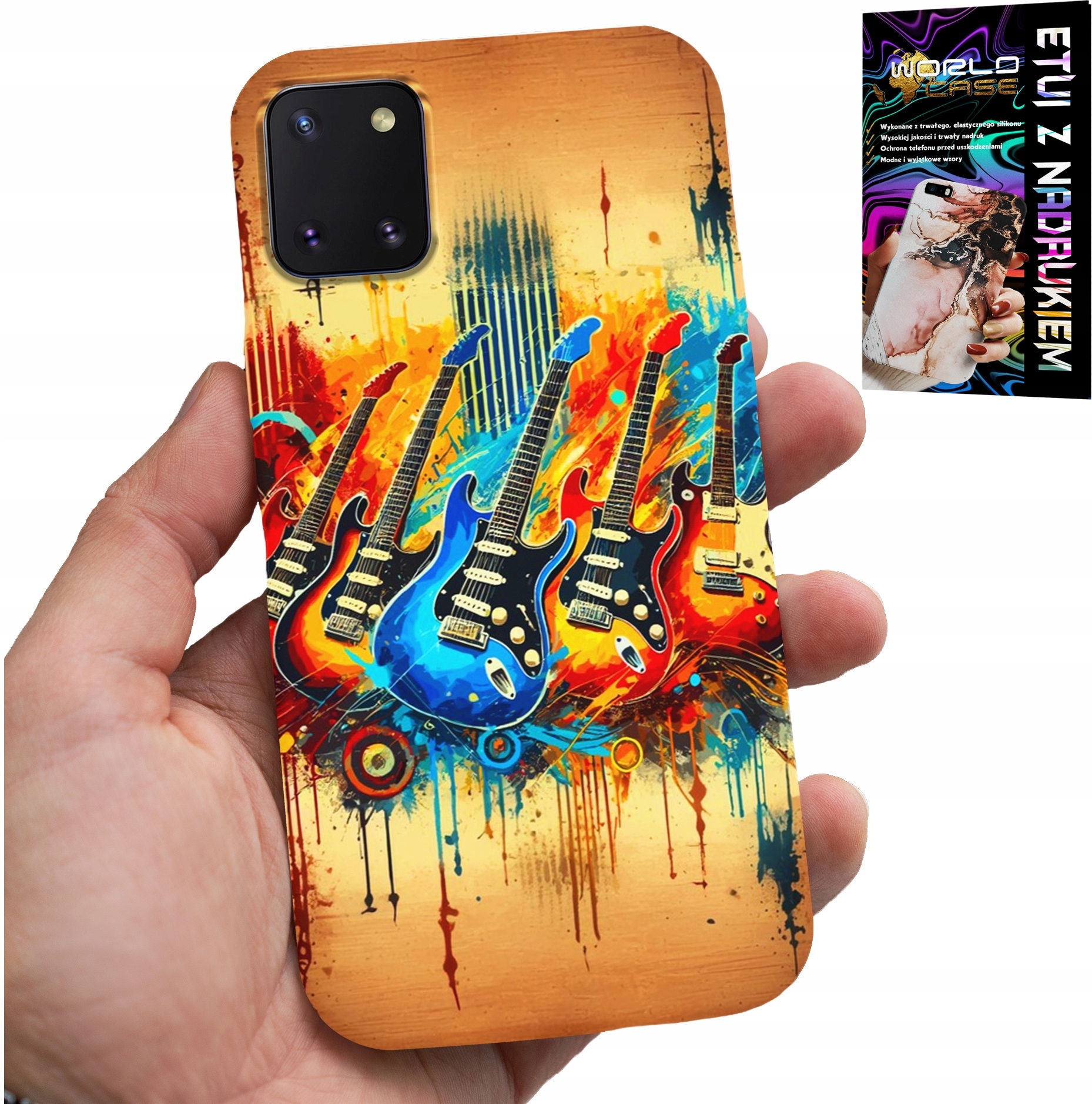 ETUI DO SAMSUNG GALAXY A81 - GITARA ELEKTRYCZNA, ROCK AND ROLL, METAL