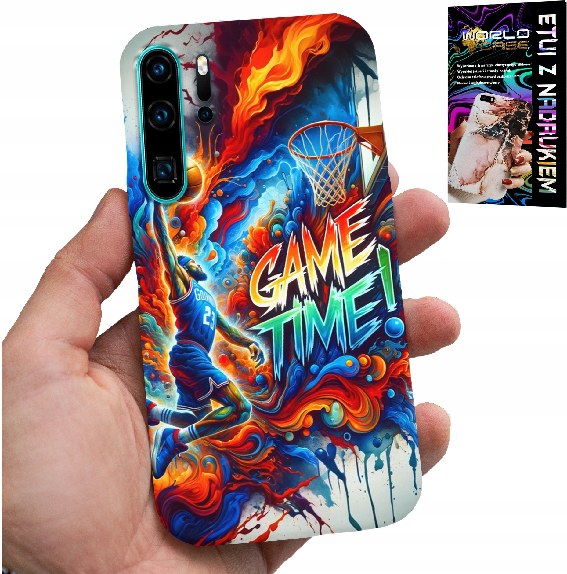 ETUI DO HUAWEI P30 PRO - KOSZYKÓWKA NBA GAME TIME, CASE + FOLIA