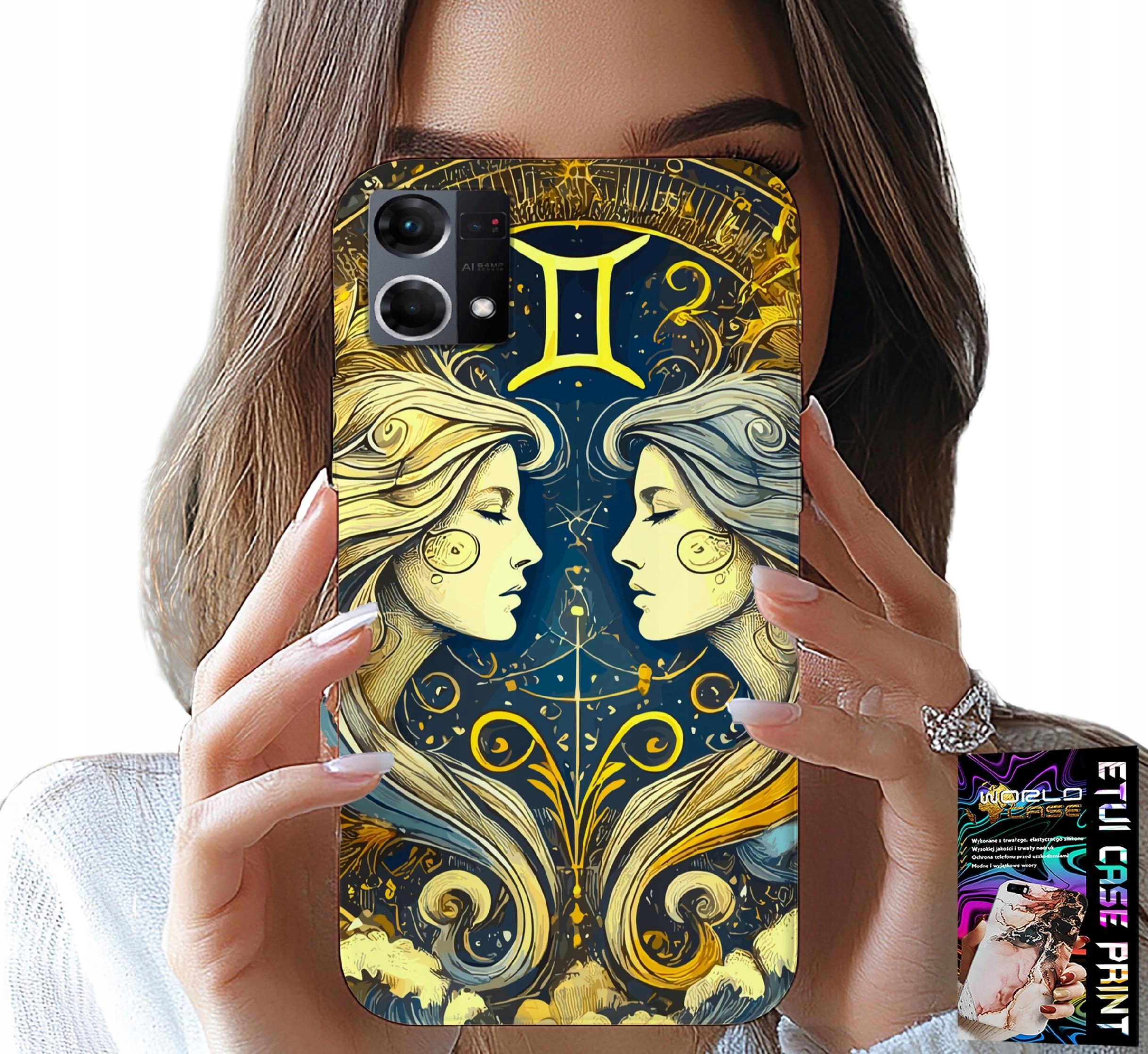 ETUI DO OPPO RENO7 4G - ZNAK ZODIAKU, BLIŹNIĘTA ASTRONOMIA CASE