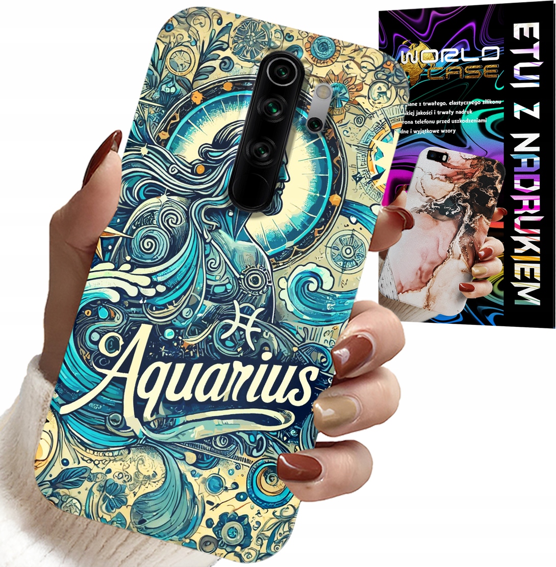 ETUI DO XIAOMI NOTE 8 PRO - ZNAK ZODIAKU, WODNIK, ASTRONOMIA PLECKI