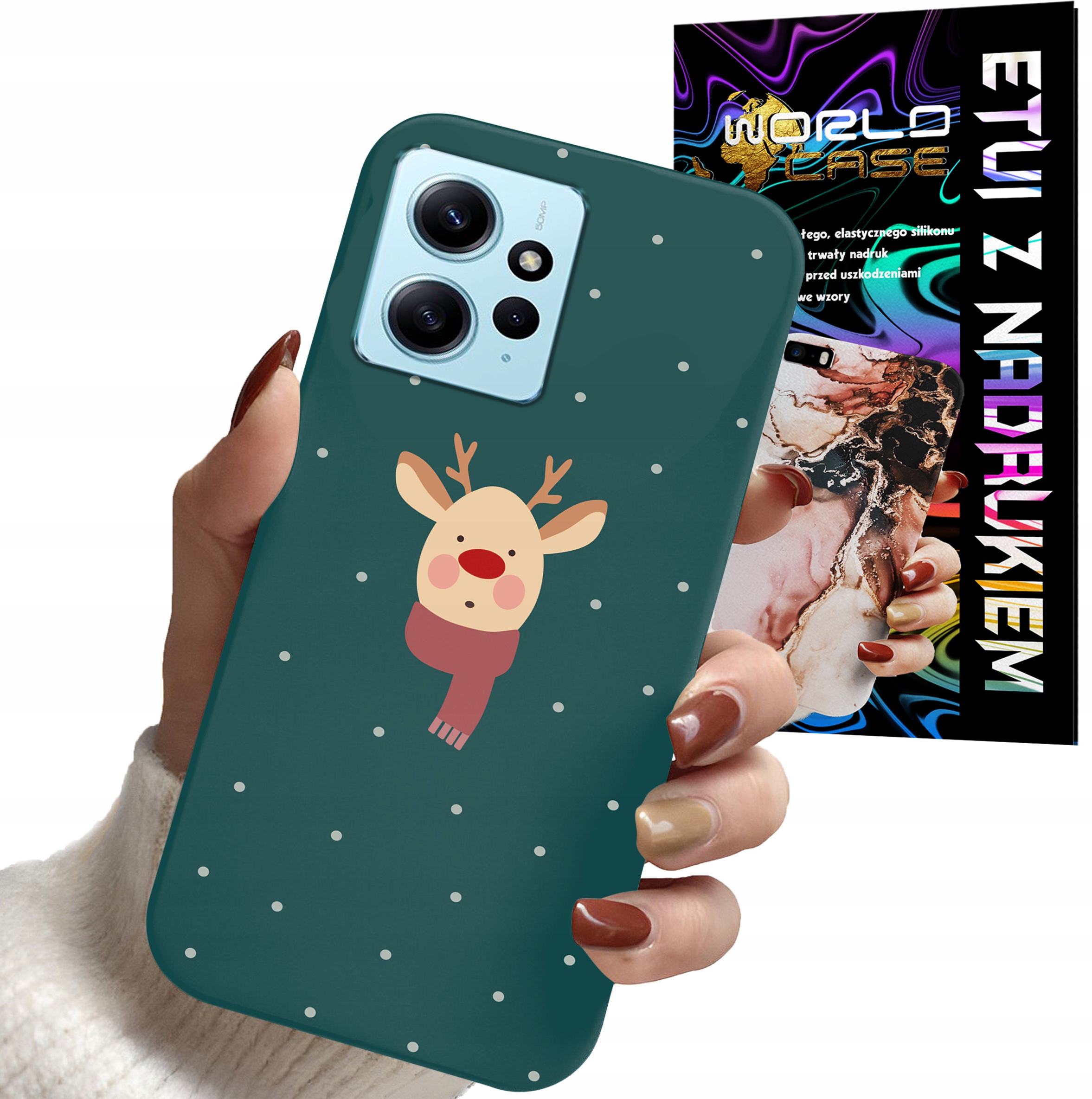 ETUI CASE DO XIAOMI NOTE 12S 4G - ŚWIĄTECZNE WZORY RENIFER MIKOŁAJ PREZENT