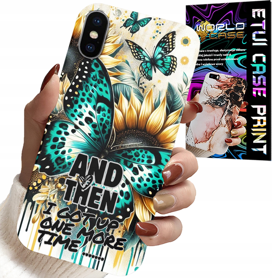 ETUI DO IPHONE XS MAX - AND THEN I GOT UP, KOBIECE WZORY + FOLIA