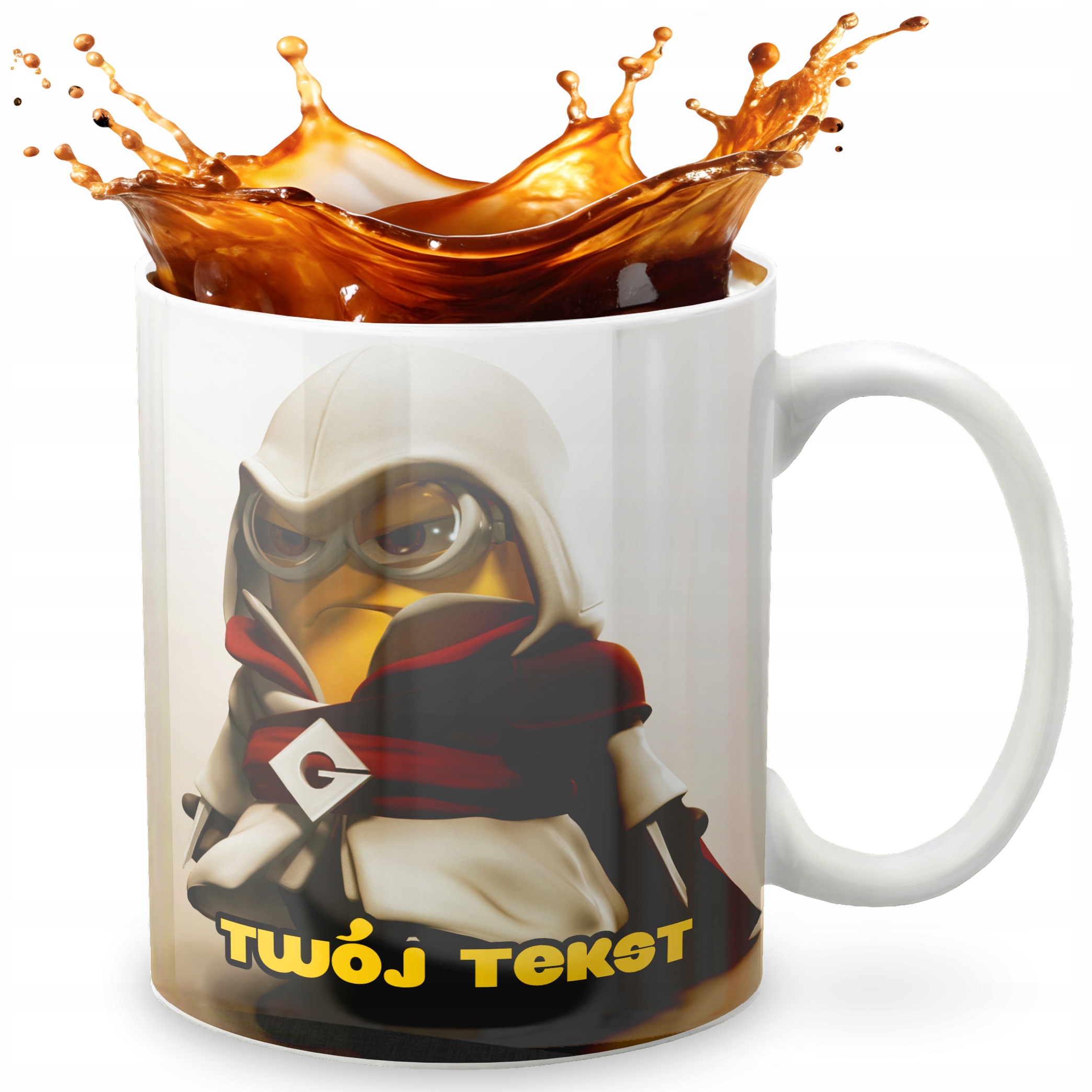 KUBEK 330ml GRAFIKA PREZENT ŚWIĘTA WZÓR - BAJKA MINIONKI + IMIĘ