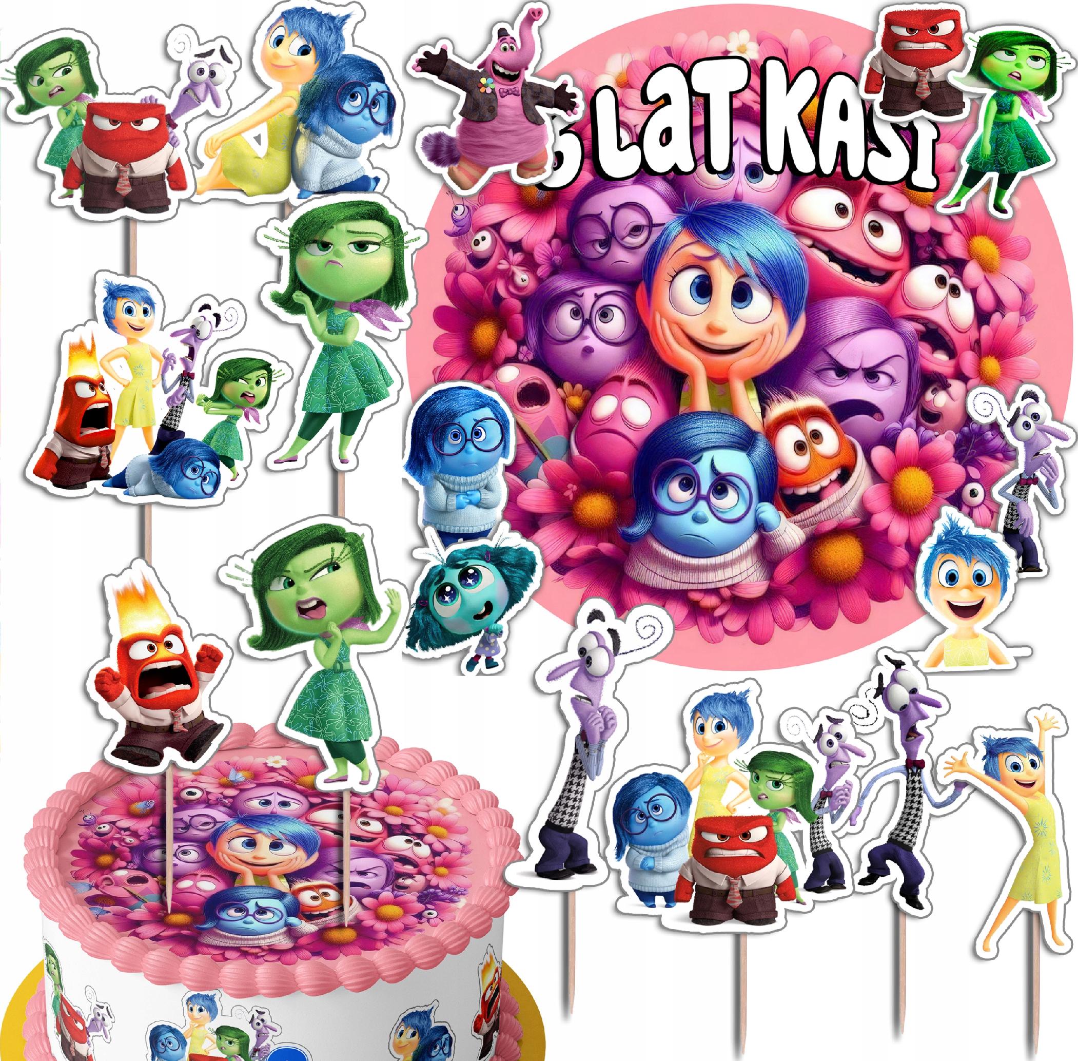 ZESTAW OPŁATEK NA TORT 20CM + TOPPERY - W GŁOWIE SIĘ NIE MI+ IMIĘ 15CM 18CM