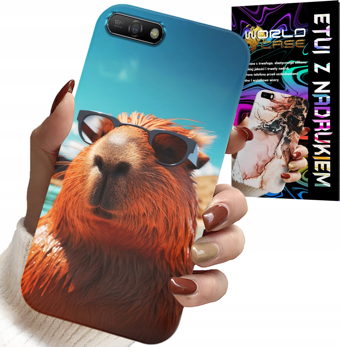ETUI DO HUAWEI Y6 2018 - SŁODKA KAPIBARA, CAPIBARA CASE + SZKŁO