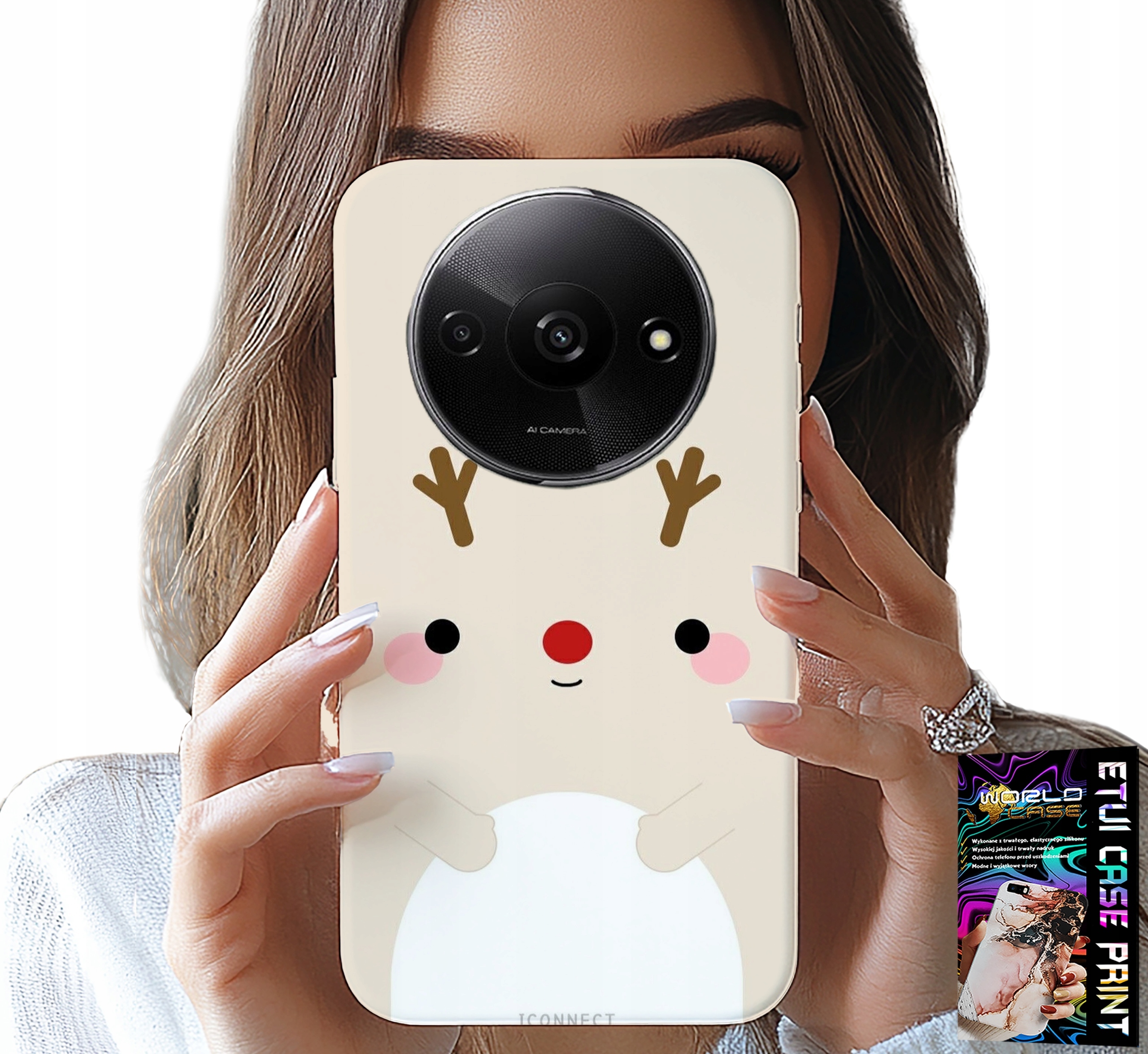 ETUI DO XIAOMI REDMI A3 - RENIFEREK, RENIFER, ŚWIĄTECZNE WZORY