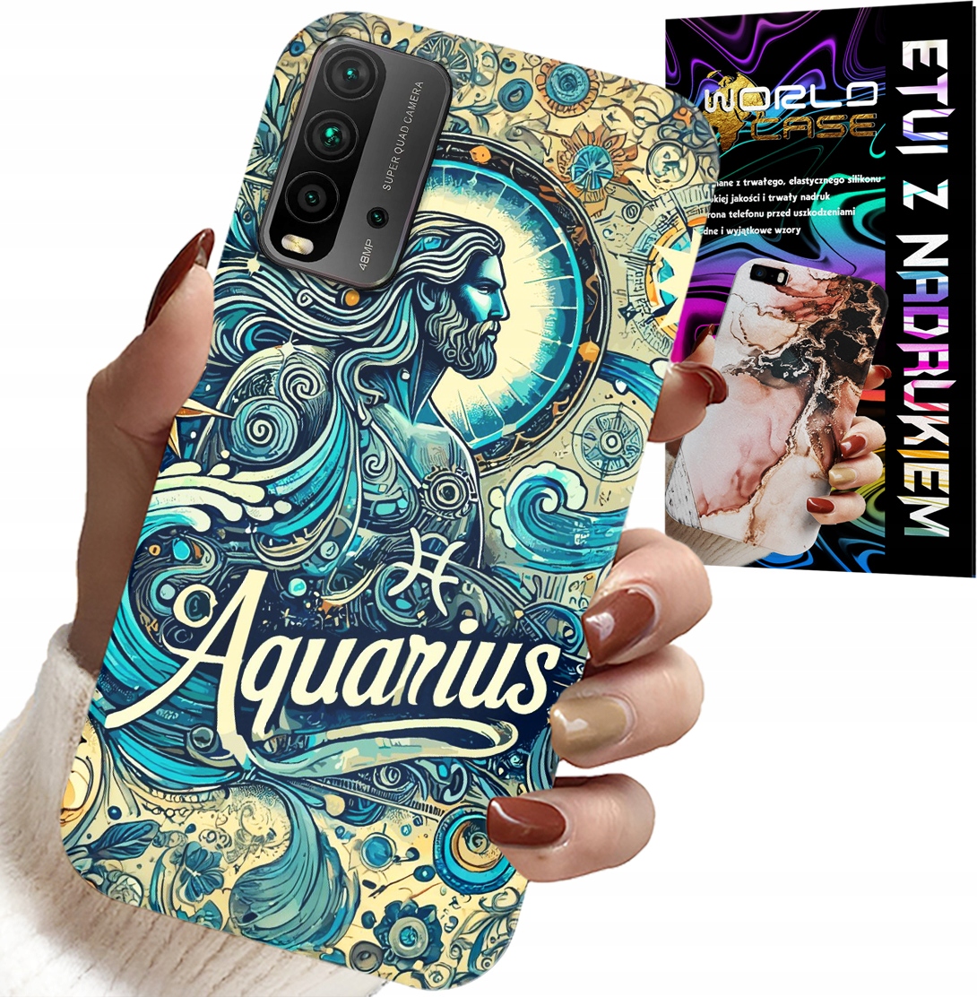 ETUI DO XIAOMI REDMI 9T - ZNAK ZODIAKU, WODNIK, ASTRONOMIA PLECKI