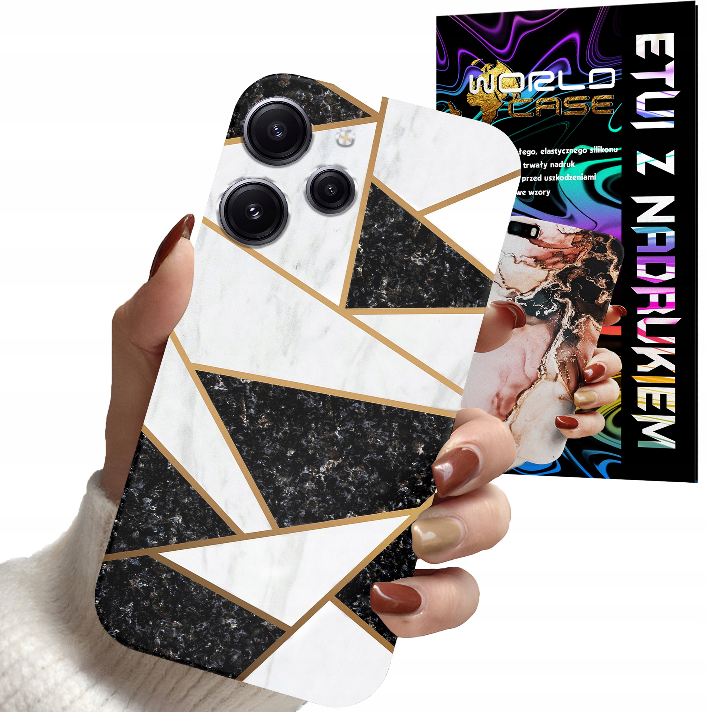 ETUI CASE DO XIAOMI REDMI 12 4G - MARMUREK GEOMETRIA WZORY DLA KOBIET