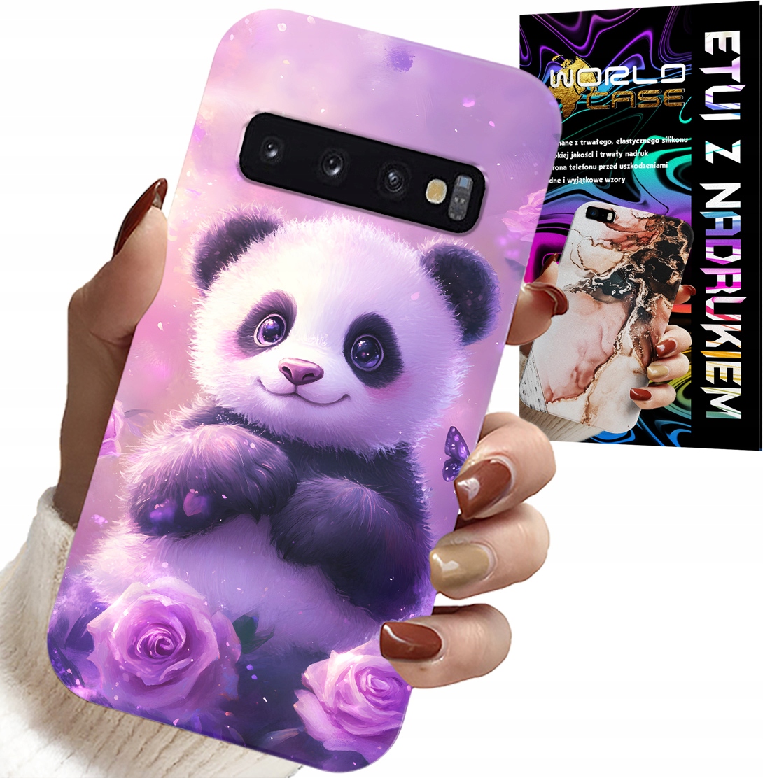 ETUI DO SAMSUNG GALAXY S10 - SŁODKA PANDA WZORY DLA DZIECI + FOLIA