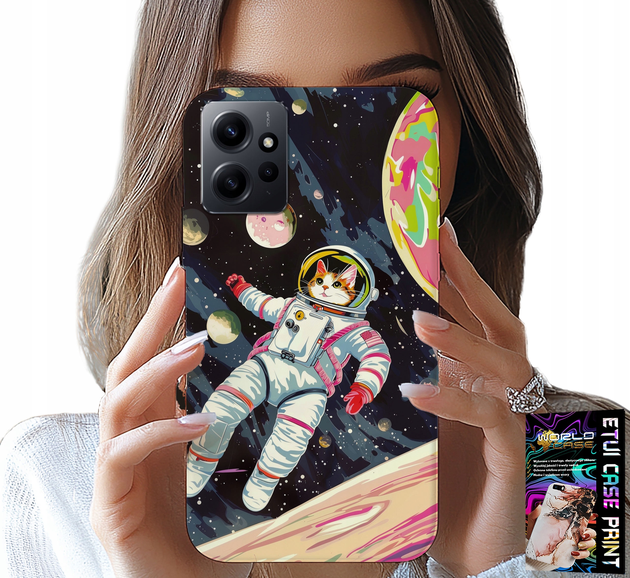 ETUI DO XIAOMI NOTE 12 4G - KOCI ASTRONAUTA KOT KOSMOS OBUDOWA CASE