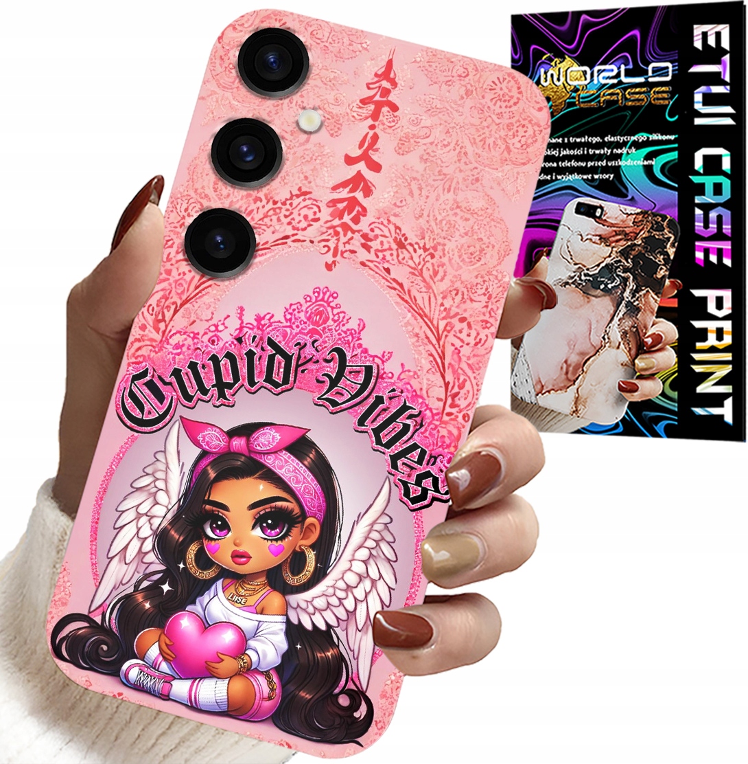 ETUI DO SAMSUNG GALAXY S25 PLUS - CUPID VIBES Z UROCZĄ ANIOŁKIEM PLECKI