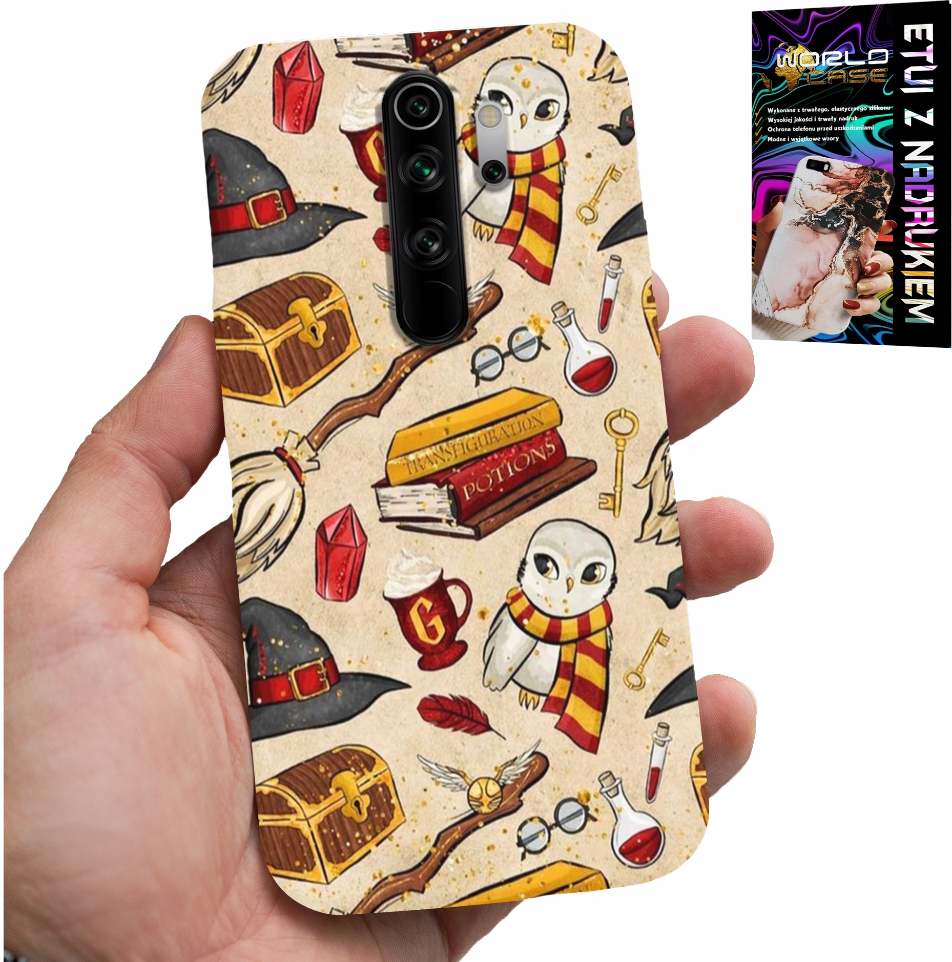 ETUI DO XIAOMI NOTE 8 PRO - CASE DLA FANA MAGII MAGÓW RÓŻDŻKA +SZKŁO