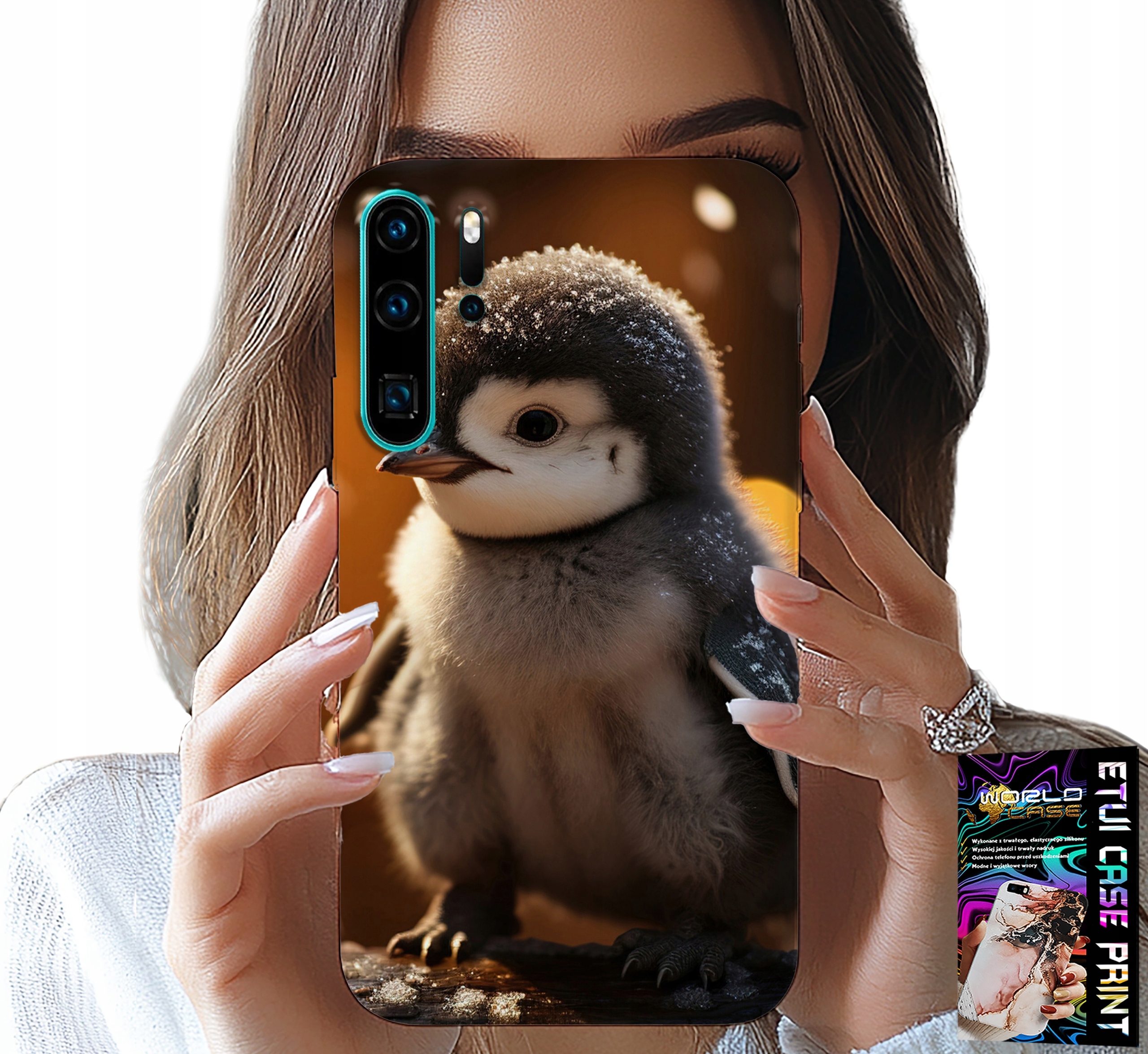 ETUI DO HUAWEI P30 PRO - SŁODKI PINGWIN, TUPTAK, MADAGASKAR WZORY