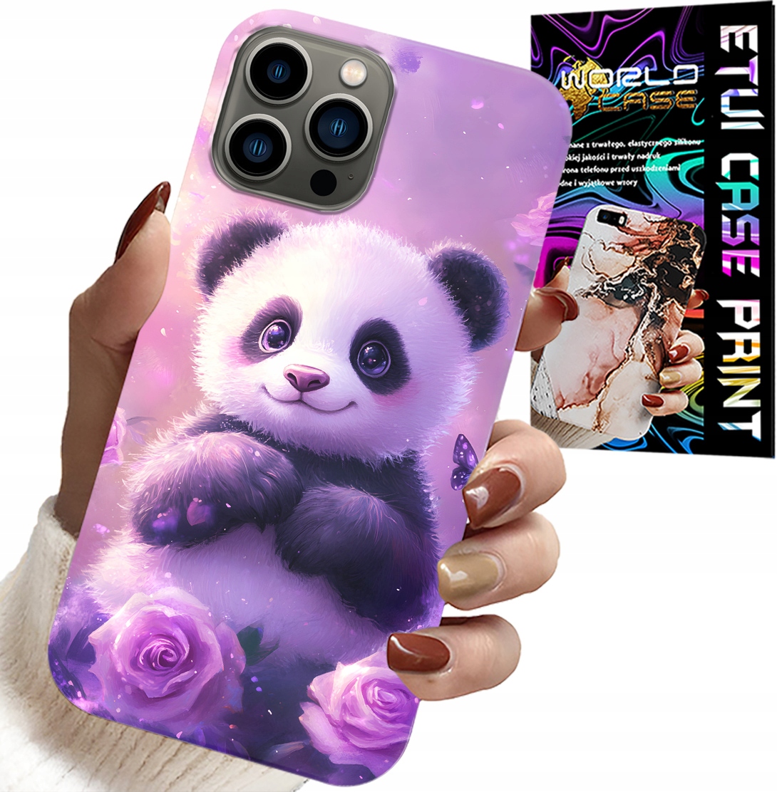ETUI DO IPHONE 11 PRO - SŁODKA PANDA WZORY DLA DZIECI + SZKŁO