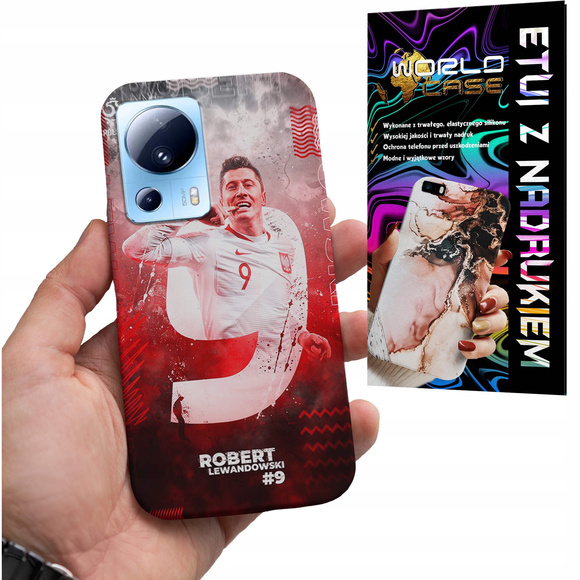 ETUI CASE DO XIAOMI 13 LITE - FC BARCELONA LEWANDOWSKI PIŁKARSKIE WZORY