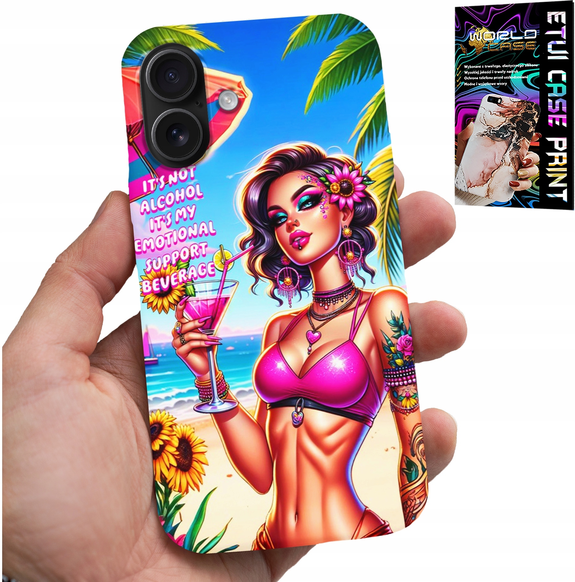 ETUI DO IPHONE 16 PLUS - IT'S NOT ALCOHOL IT'S MY EMOTIONAL CASE