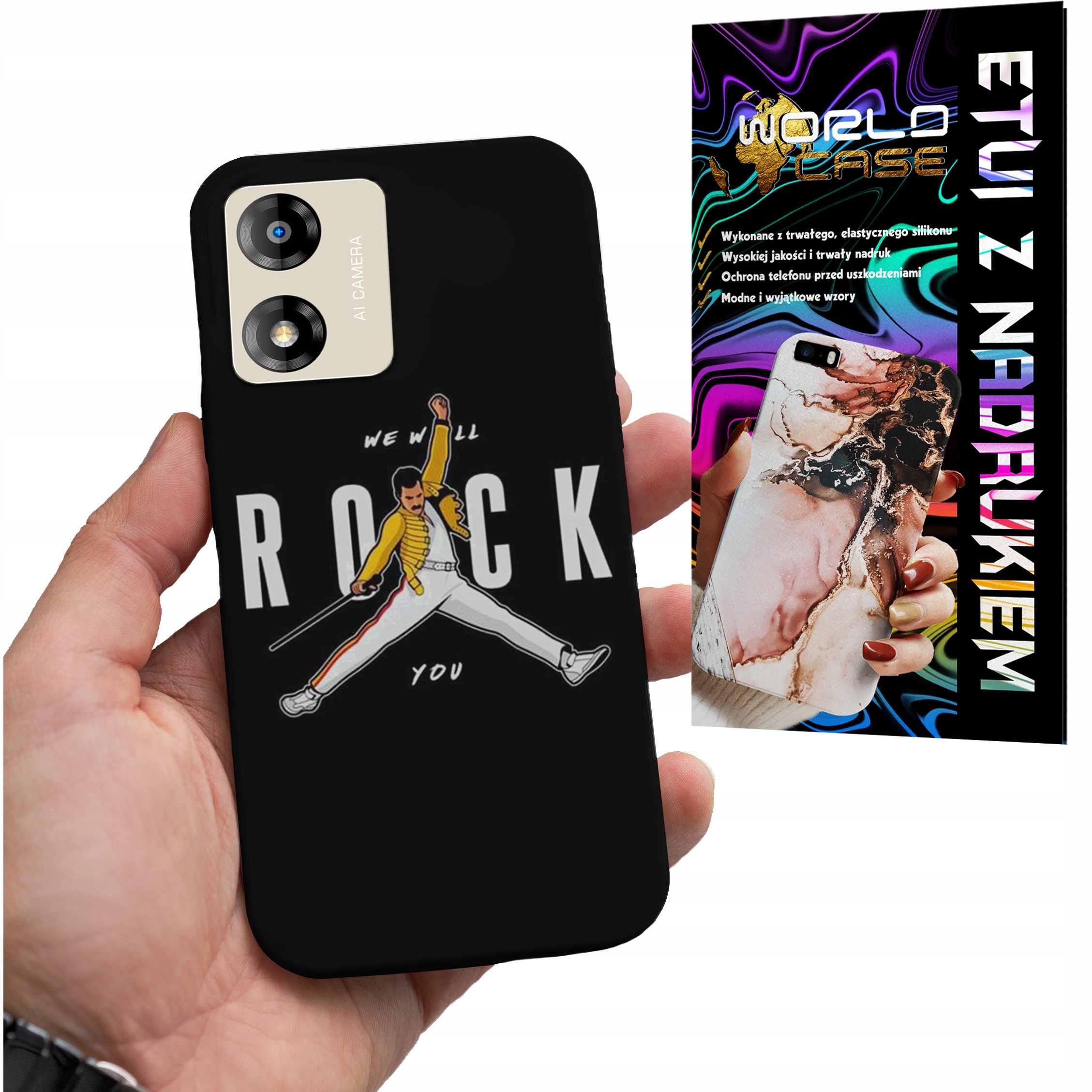 ETUI CASE DO MOTOROLA MOTO E13 - ROCK KAPELE WZORY FAN POKROWEIC PLECKI