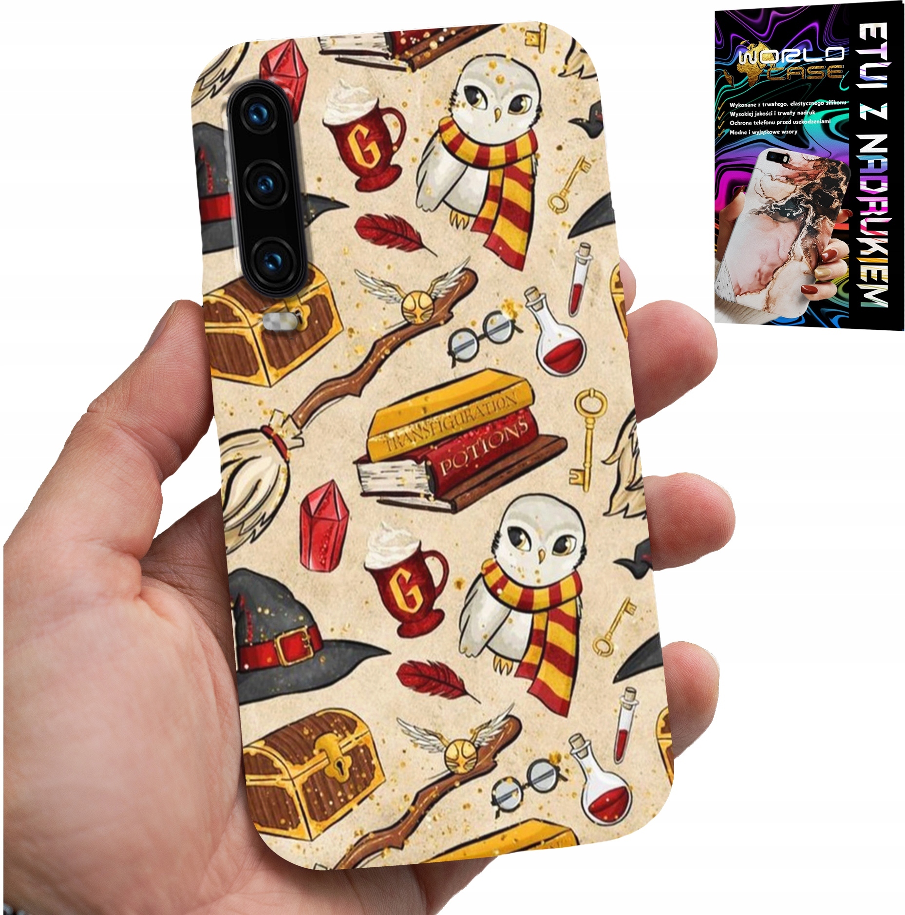 ETUI DO HUAWEI P30 - CASE DLA FANA MAGII MAGÓW RÓŻDŻKA +SZKŁO