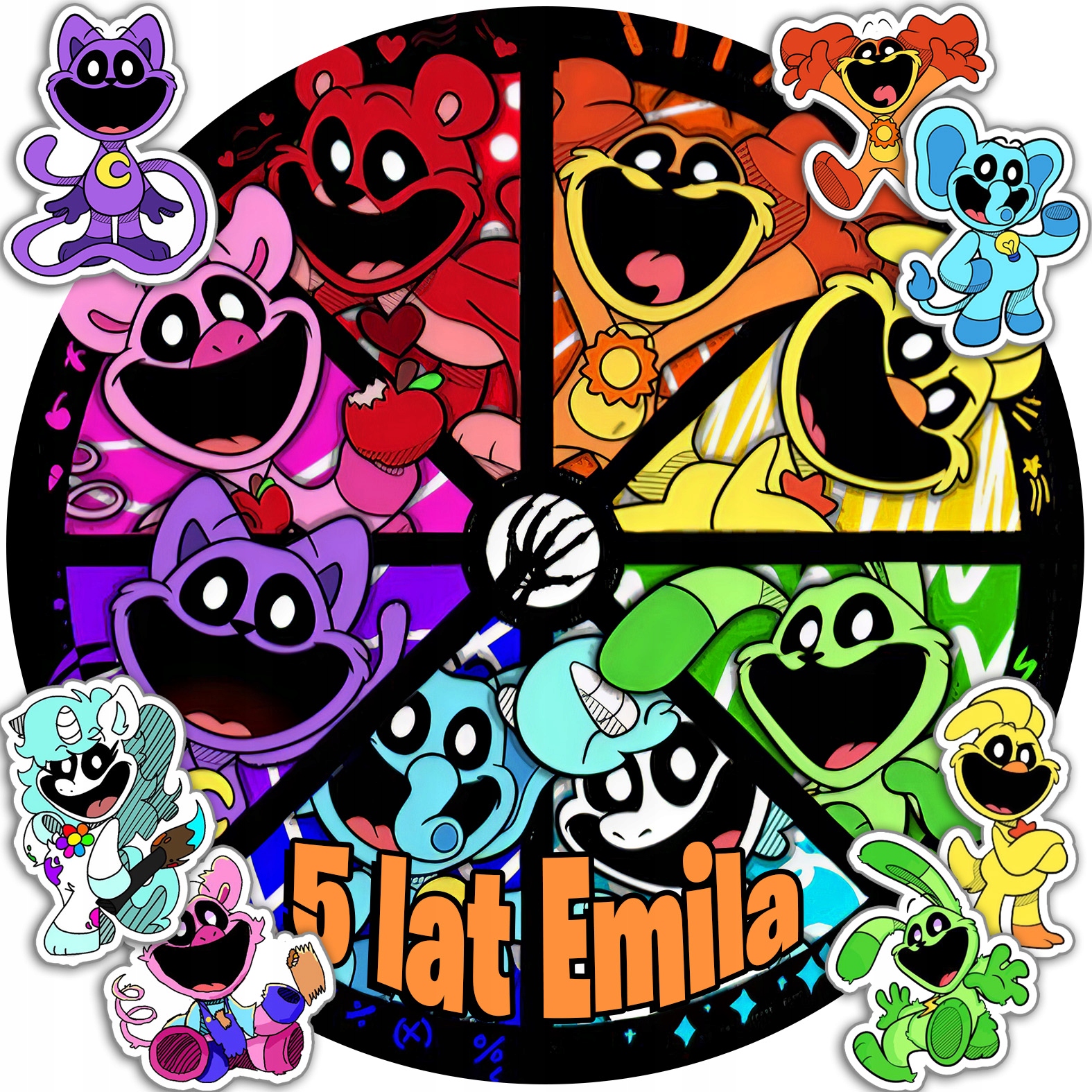 OPŁATEK NA TORT 30CM - CATNAP SMILING CRITTERS + IMIĘ + GRATIS! 24CM 26CM