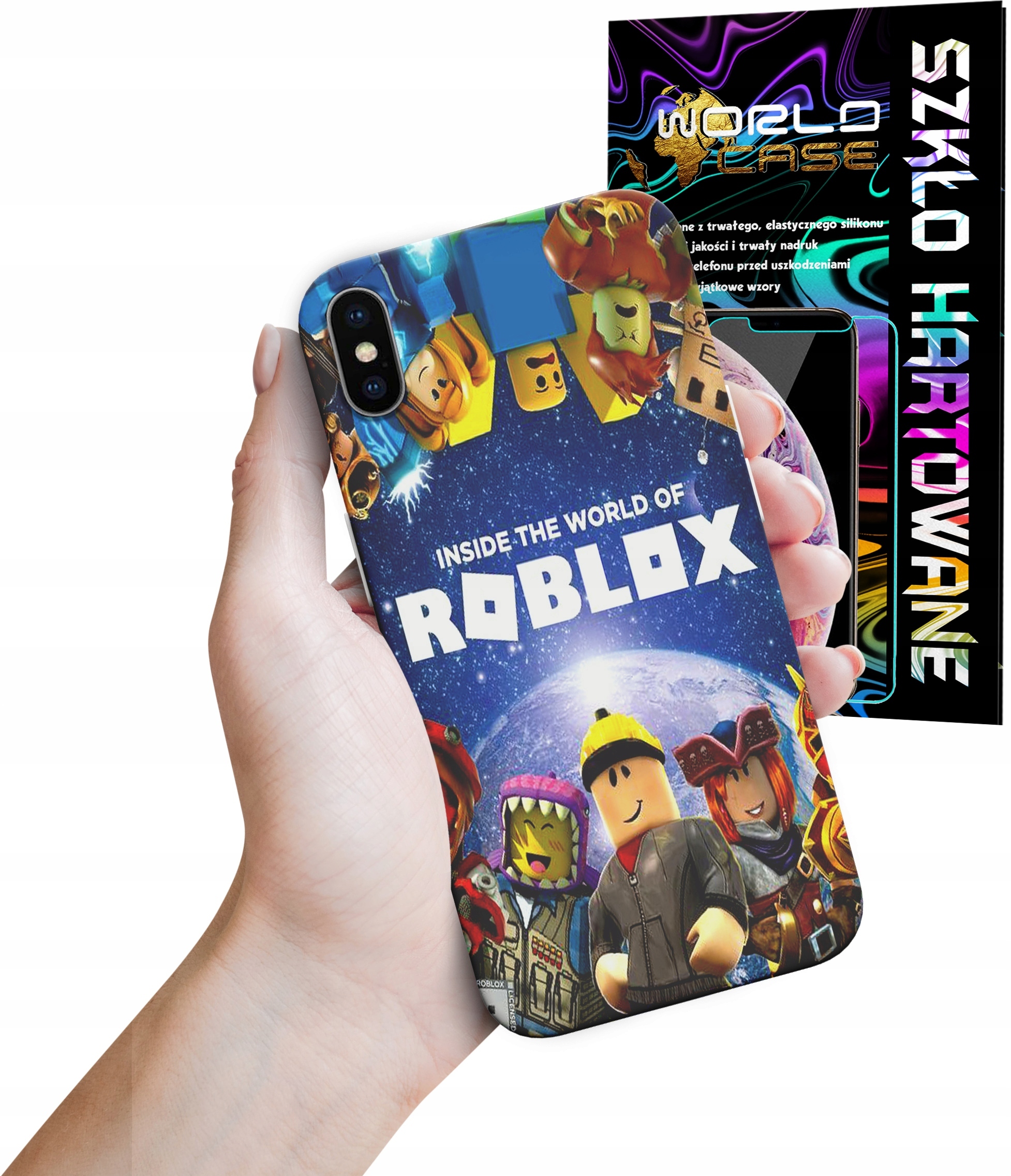 ETUI DO IPHONE XS MAX - ROBLOX DZIECIECE WZORY SUPER MARIO + SZKŁO