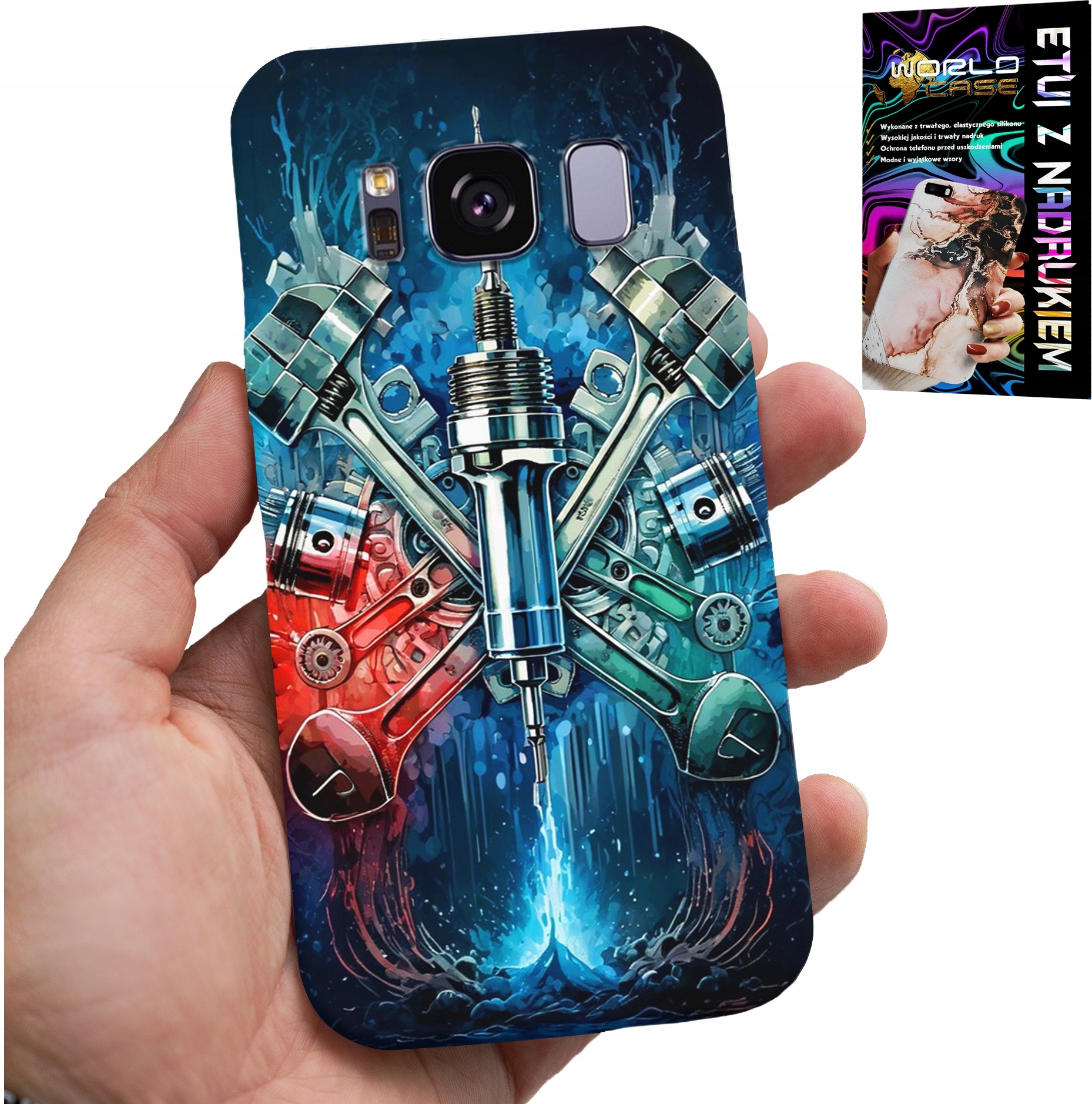 ETUI DO SAMSUNG GALAXY S8 - SILNIK MECHANIK CZĘŚCI POKROWIEC + FOLIA