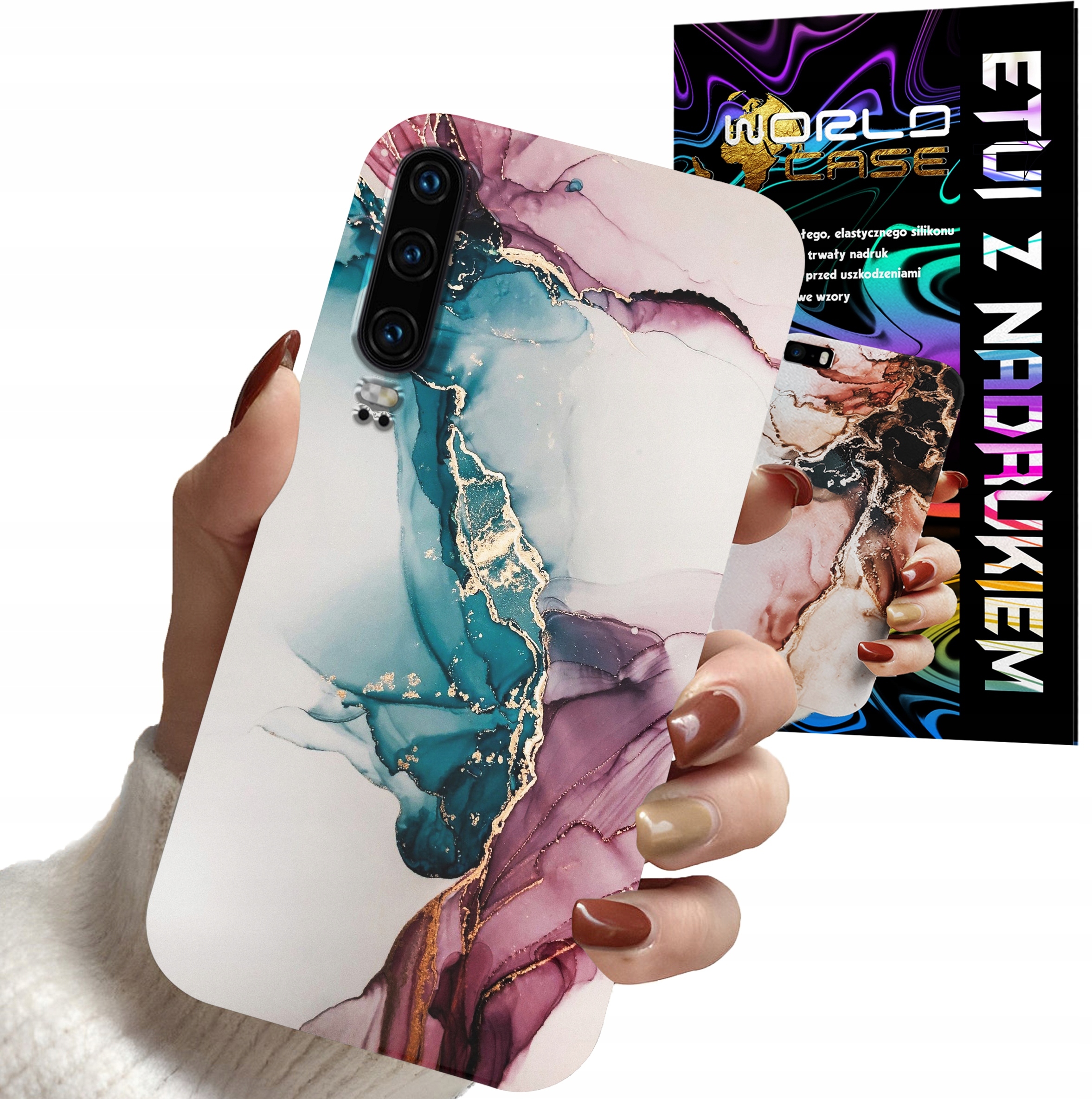 ETUI CASE DO HUAWEI P30 - MARMUR WZORY DLA KOBIET PLECKI OBUDOWA