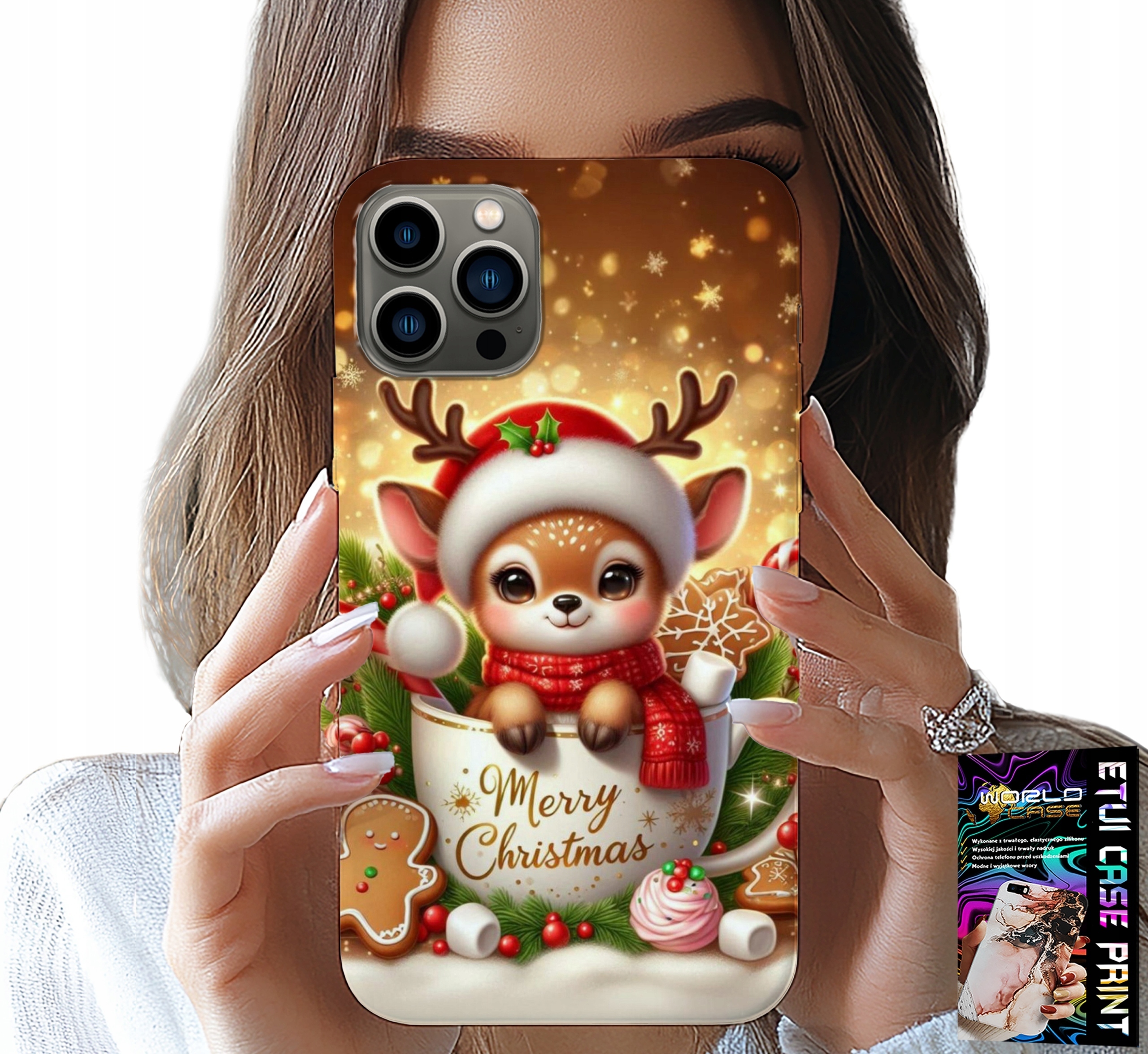 ETUI DO IPHONE 11 PRO - RENIFEREK SŁODKI RENIFER ŚWIĄTECZNE WZÓR