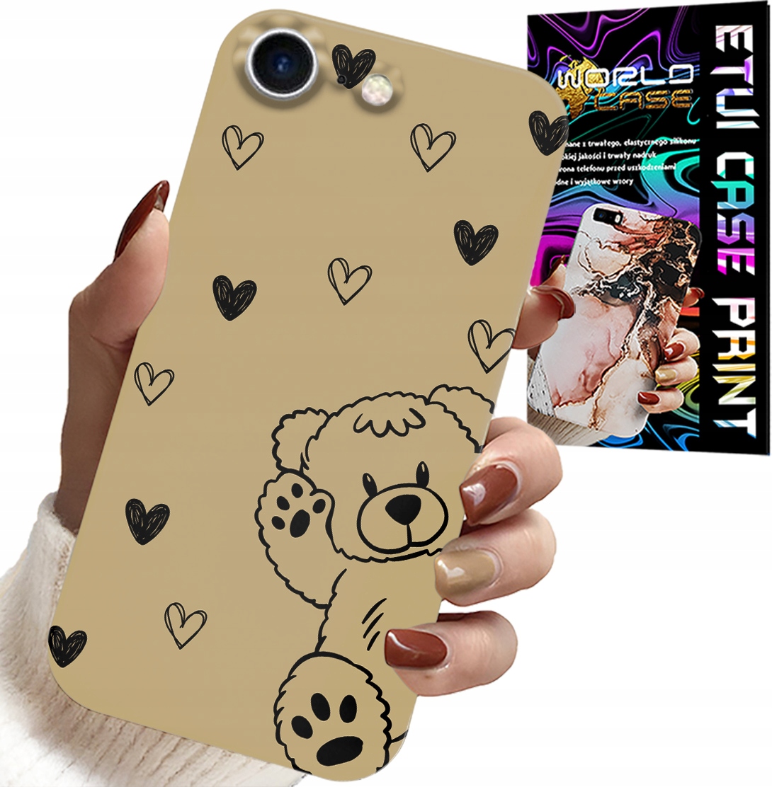ETUI DO IPHONE 7 / 8 / SE2 - MIŚ PLUSZAK WZORY DLA NAJMŁODSZYCH CASE