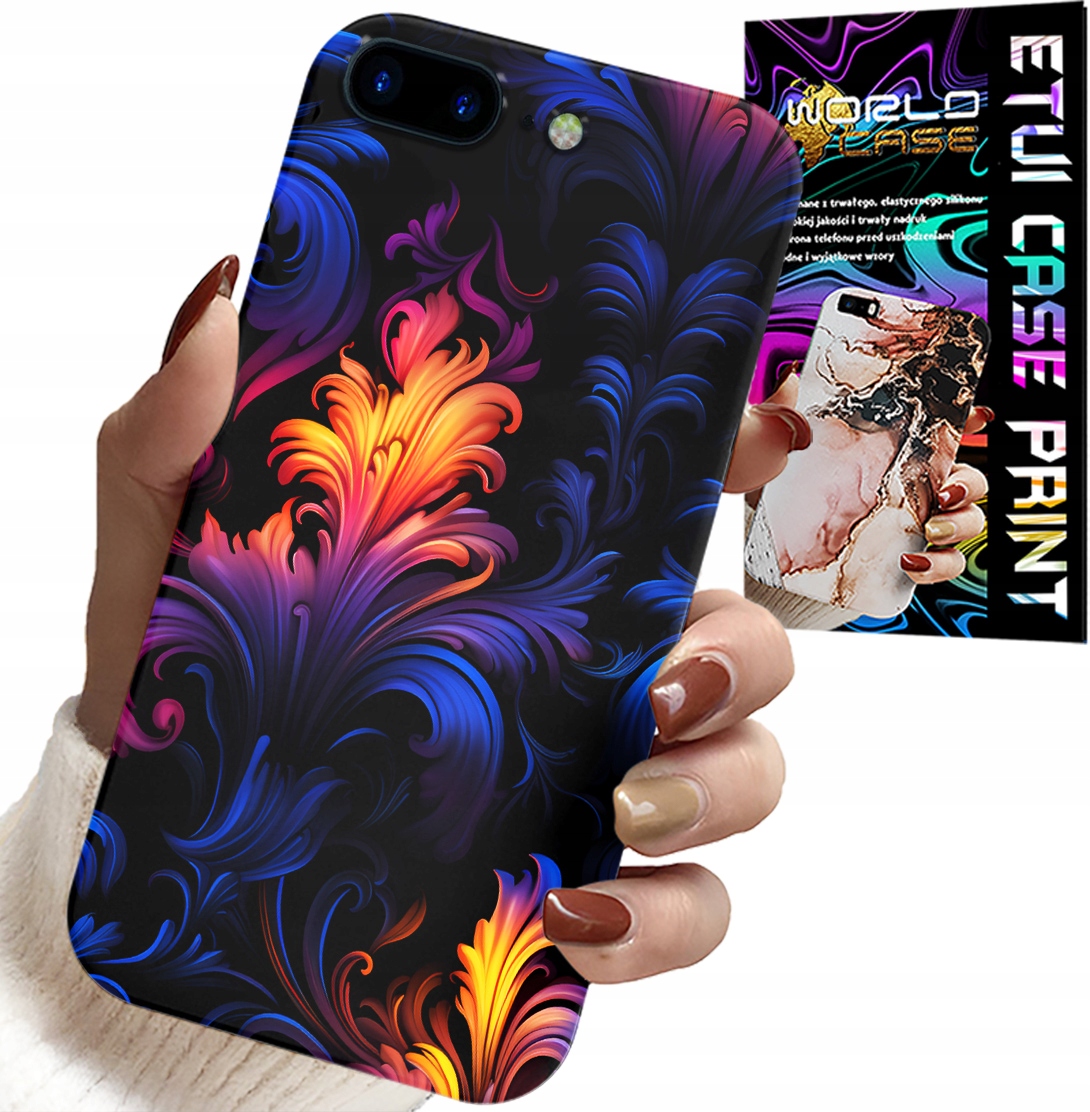 ETUI DO IPHONE ( 7 PLUS ) - ABSTRAKCYJNE KOLOROWE WZORY + FOLIA