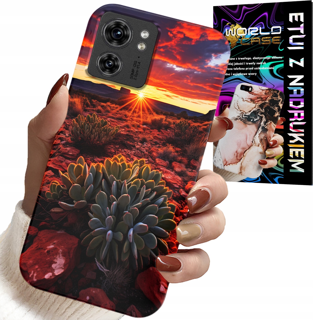 ETUI DO MOTOROLA EDGE 40 - MEKSYKAŃSKA PUSTYNIA WIDOKI CASE + FOLIA