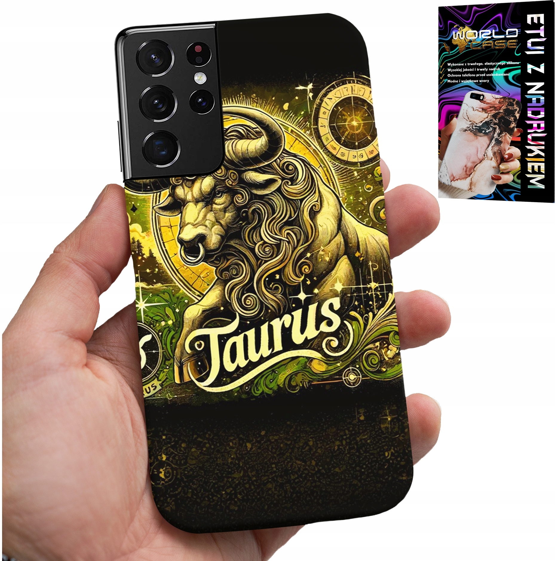 ETUI DO SAMSUNG GALAXY S21 Ultra - ZNAK ZODIAKU BYK ASTRONOMIA FUTERAŁ