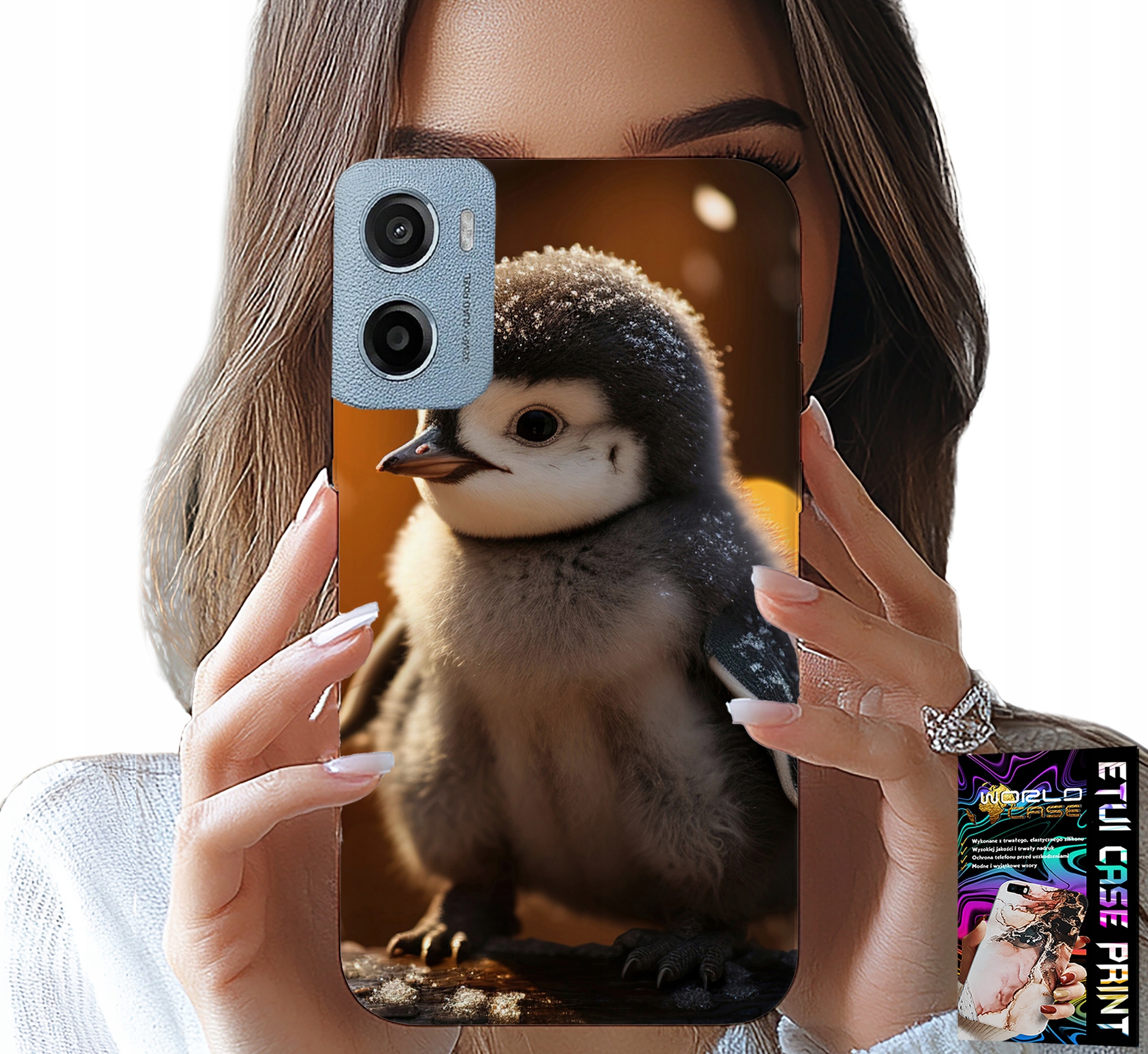 ETUI DO MOTOROLA E15 / G05 - SŁODKI PINGWIN, TUPTAK, MADAGASKAR WZORY