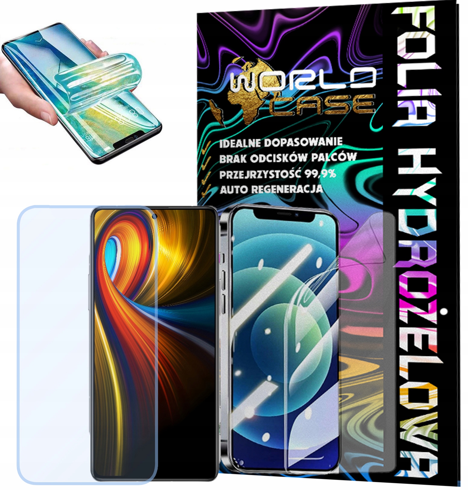 FOLIA HYDROŻELOWA OCHRONNA DO POCO F3 GT NA EKRAN MOCNA WYTRZYMAŁA