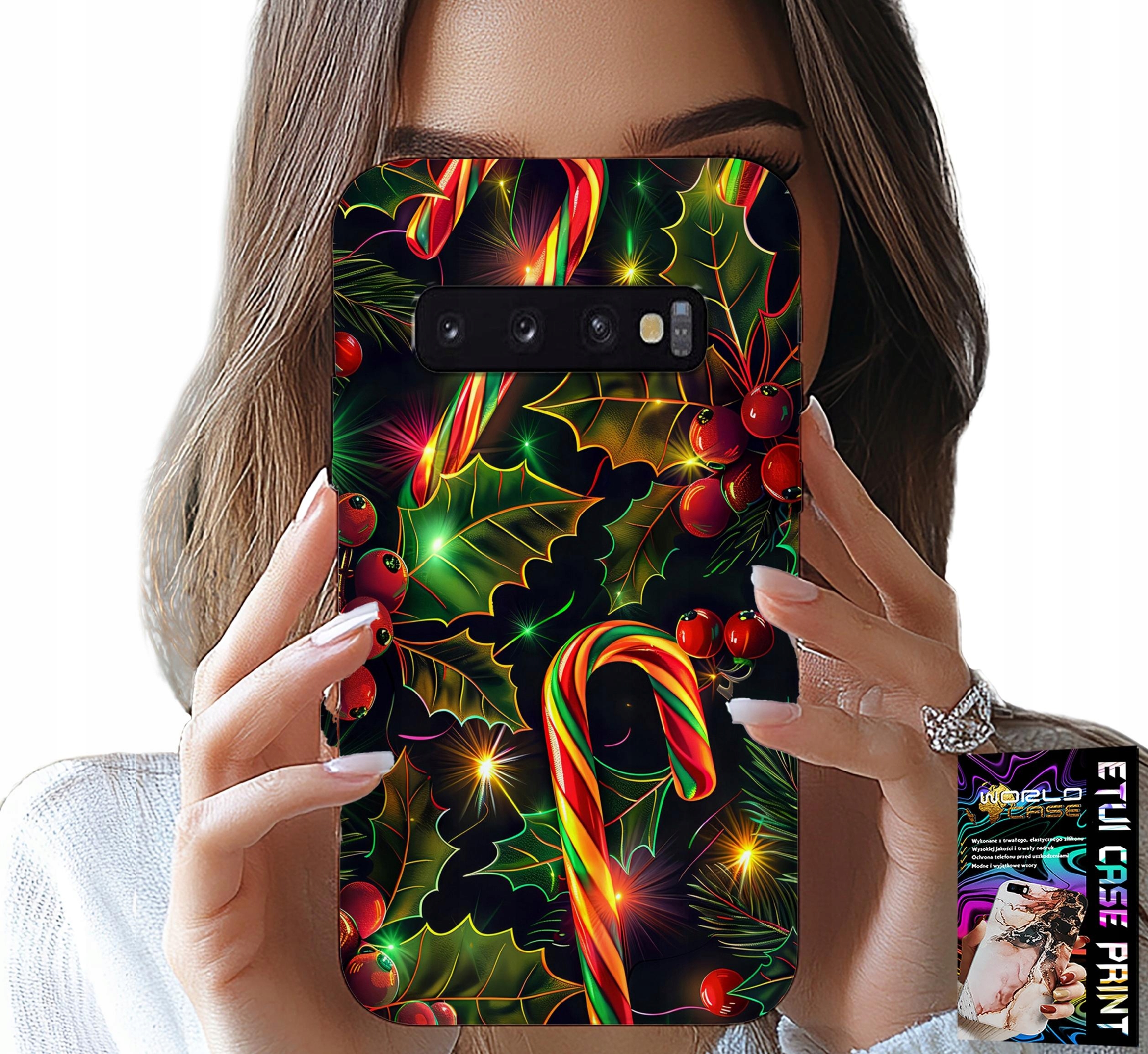 ETUI DO SAMSUNG GALAXY S10 PLUS - LASKA CUKROWA, JEMIOŁA, CHOINKA + FOLIA