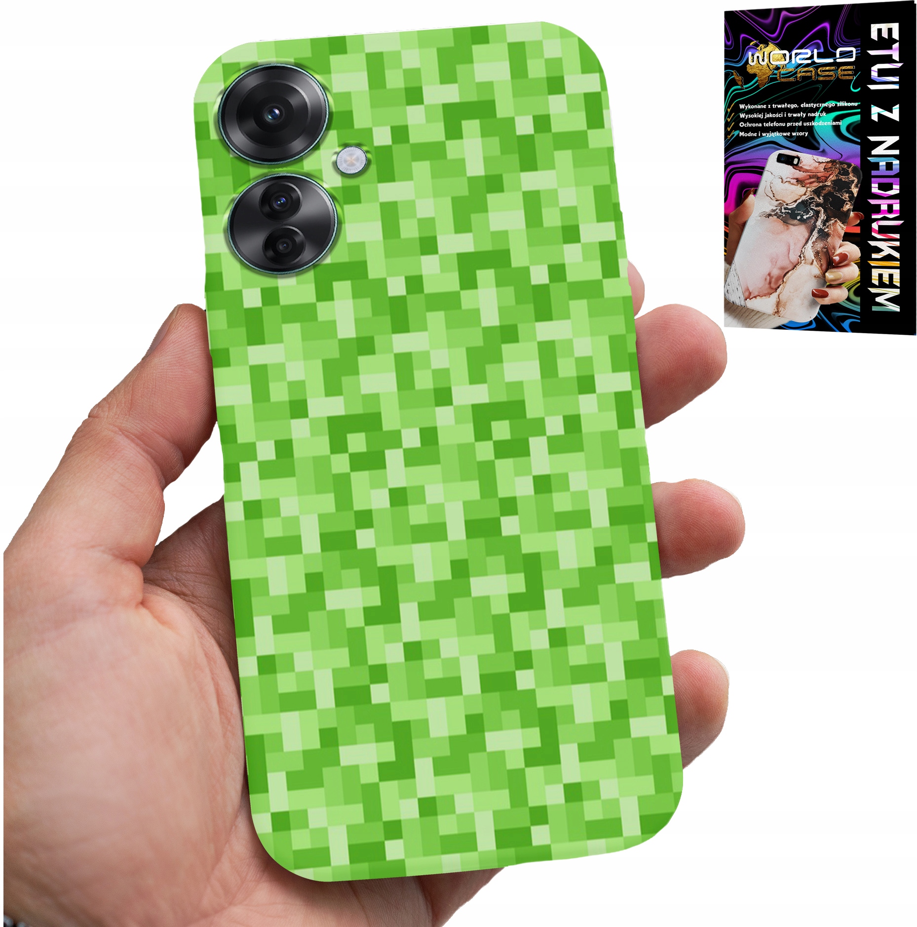 ETUI DO OPPO RENO11 F 5G - WZORY Z GIER Z GRY PIKSEL PIKSELE PLECKI