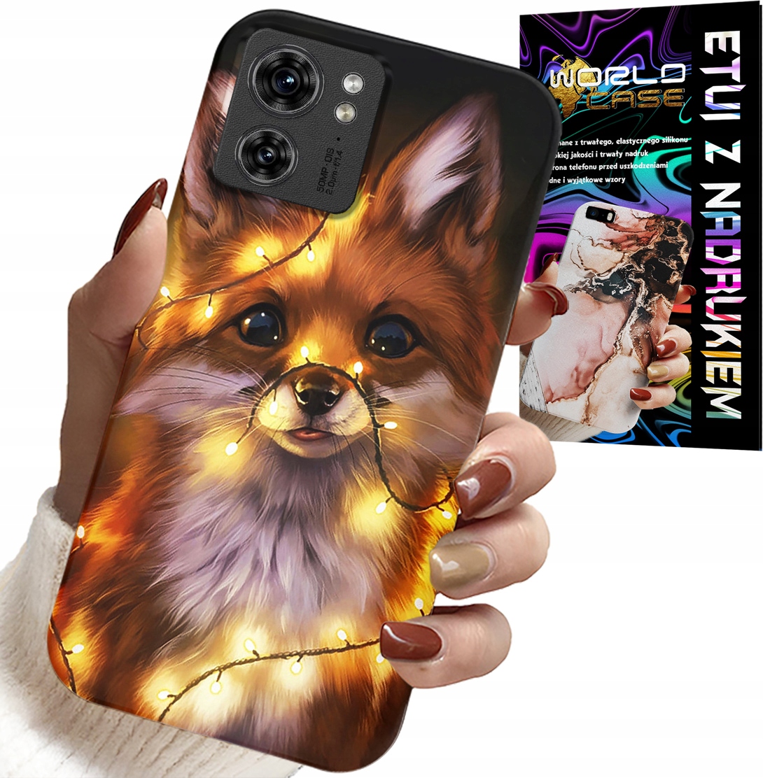 ETUI DO MOTOROLA EDGE 40 - SŁODKI LISEK ZWIERZĘTA LEŚNE CASE +FOLIA