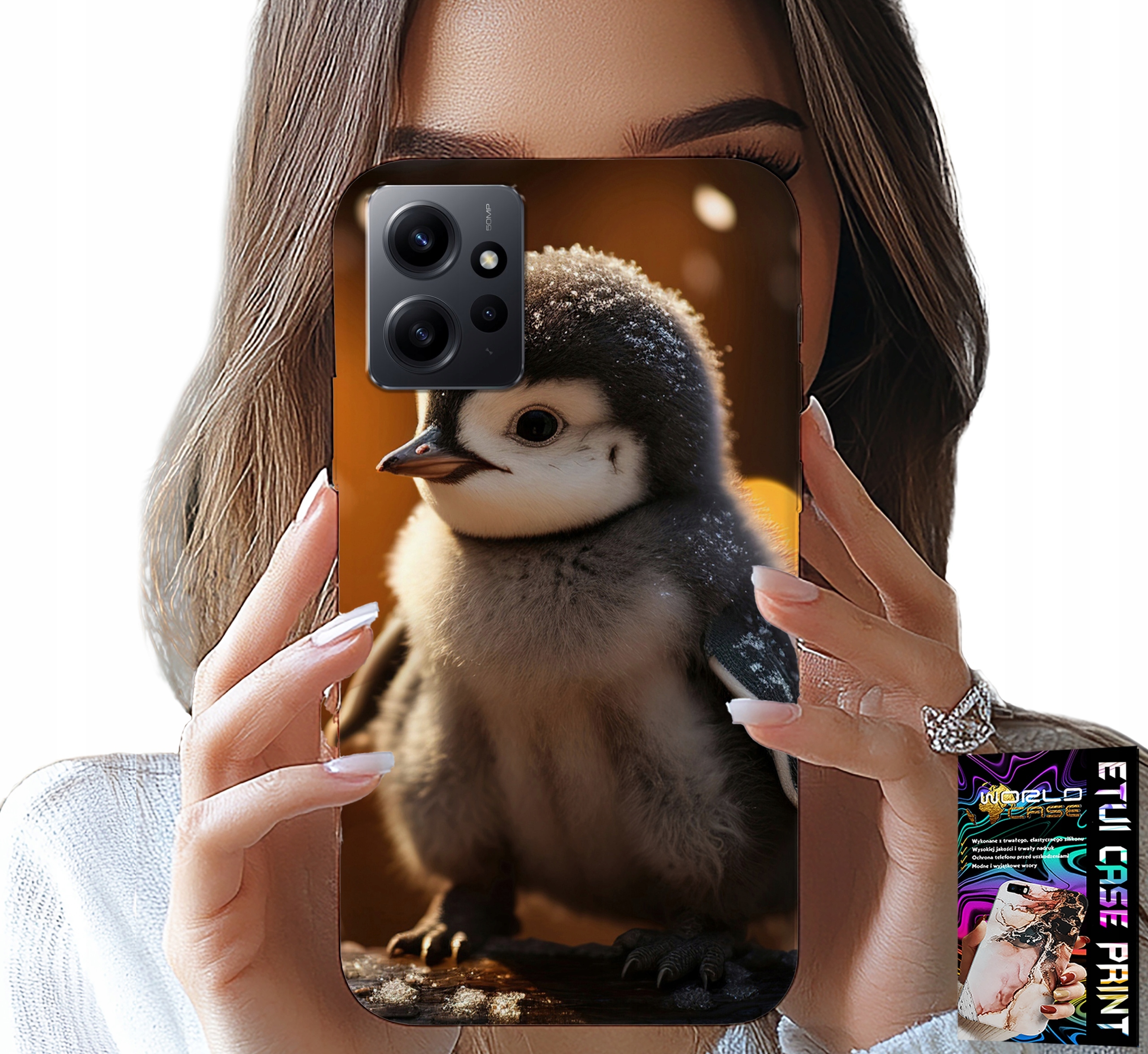 ETUI DO XIAOMI NOTE 12 4G - SŁODKI PINGWIN, TUPTAK, MADAGASKAR WZORY