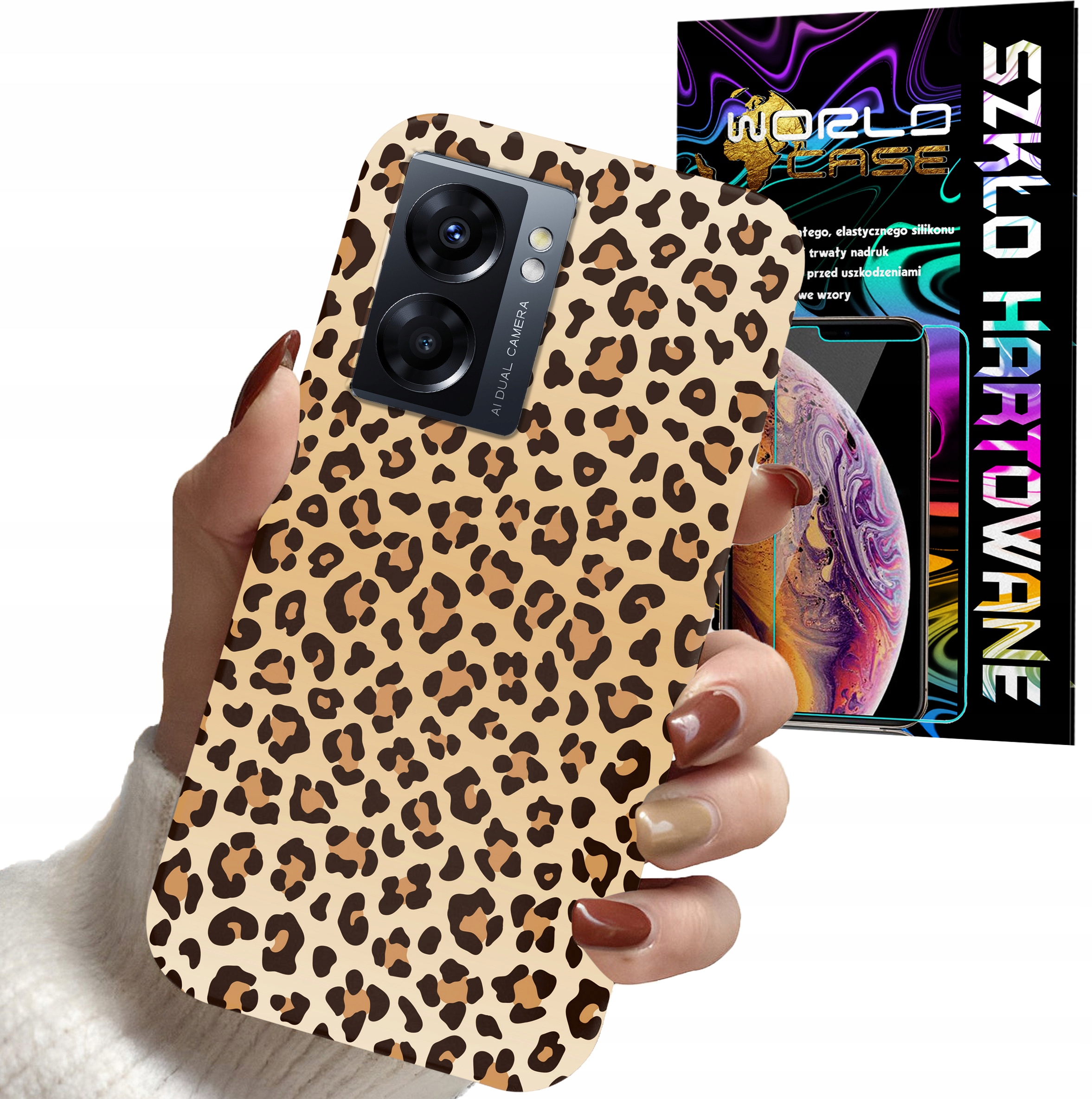 ETUI DO OPPO A57 A57S A77 - PANTERKA WZORKI MODNE WZORY DLA KOBIET + SZKŁO