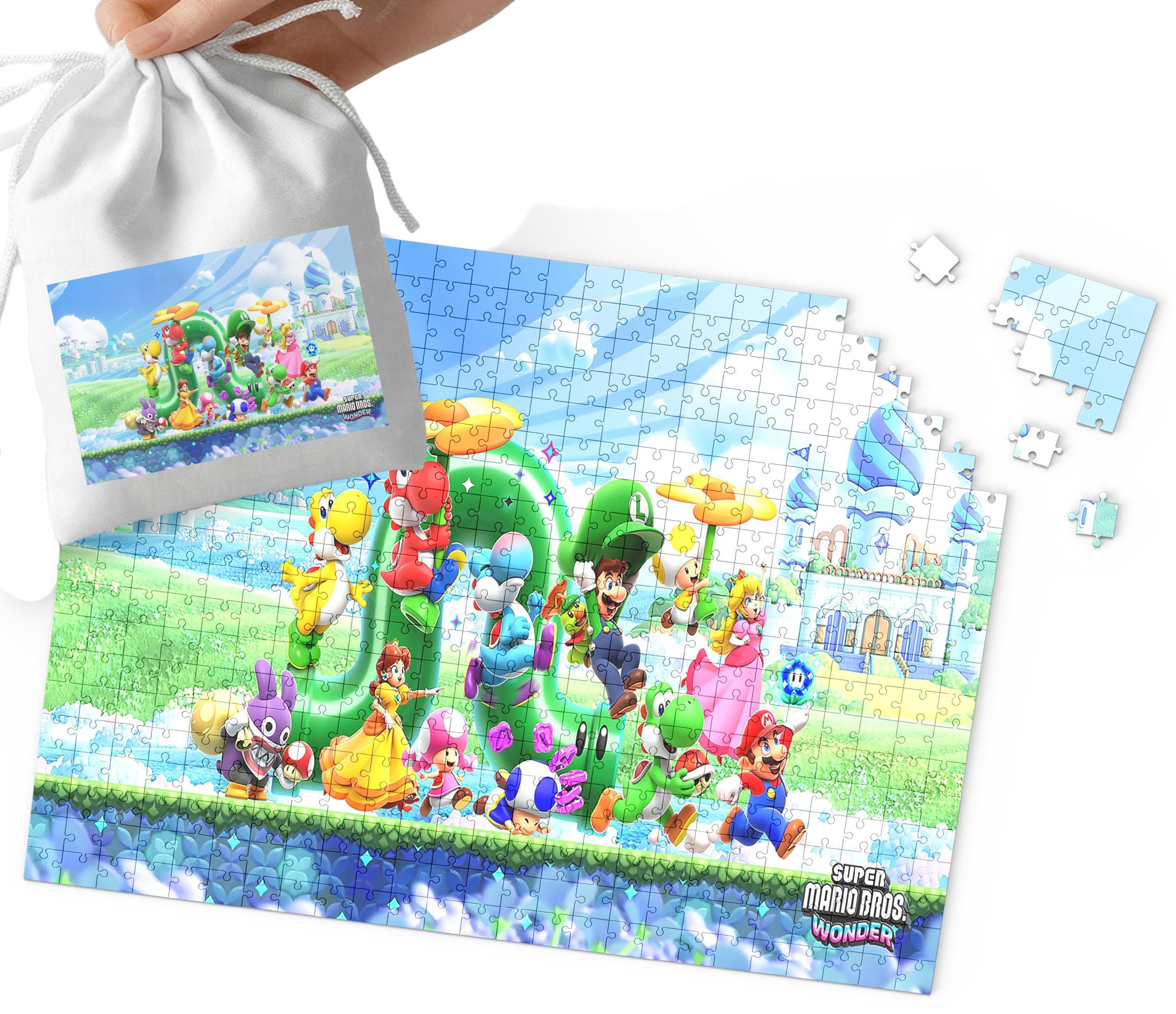 PUZZLE - SUPER MARIO WZORY Z BAJEK I GIER PREZENT NA ŚWIĘTA 35el WORECZEK