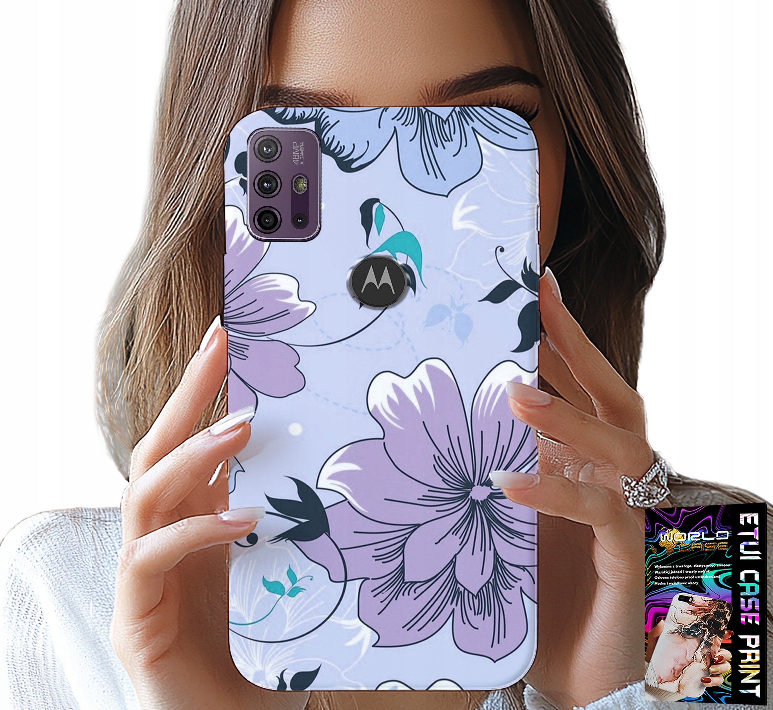 ETUI DO MOTOROLA MOTO G10 POWER - KWIATKI KWIECISTE MODNE WZORY PLECKI