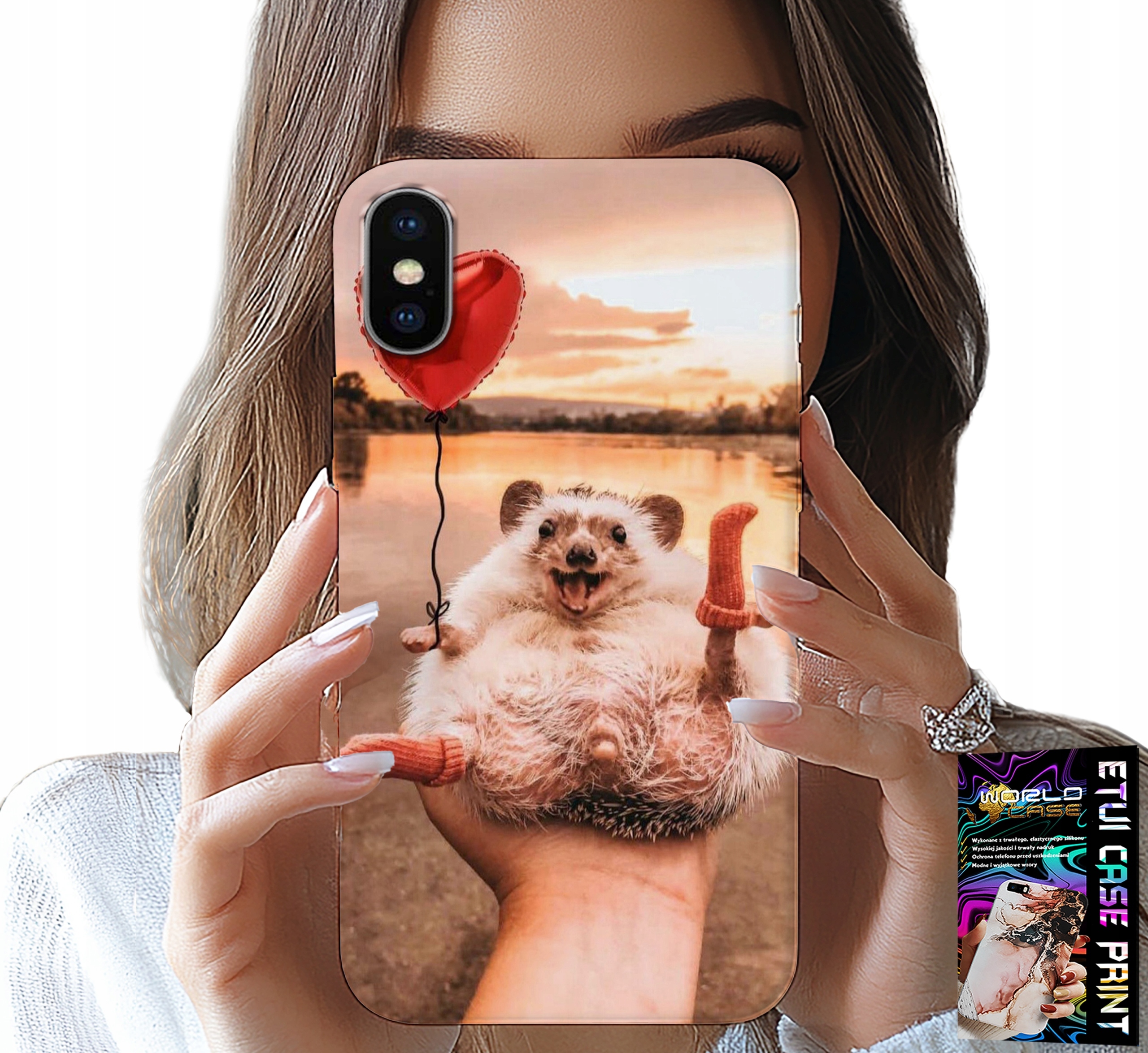 ETUI DO IPHONE XS MAX - Z NADRUKIEM SŁODKI JEŻYK PIGMEJSKI, CASE