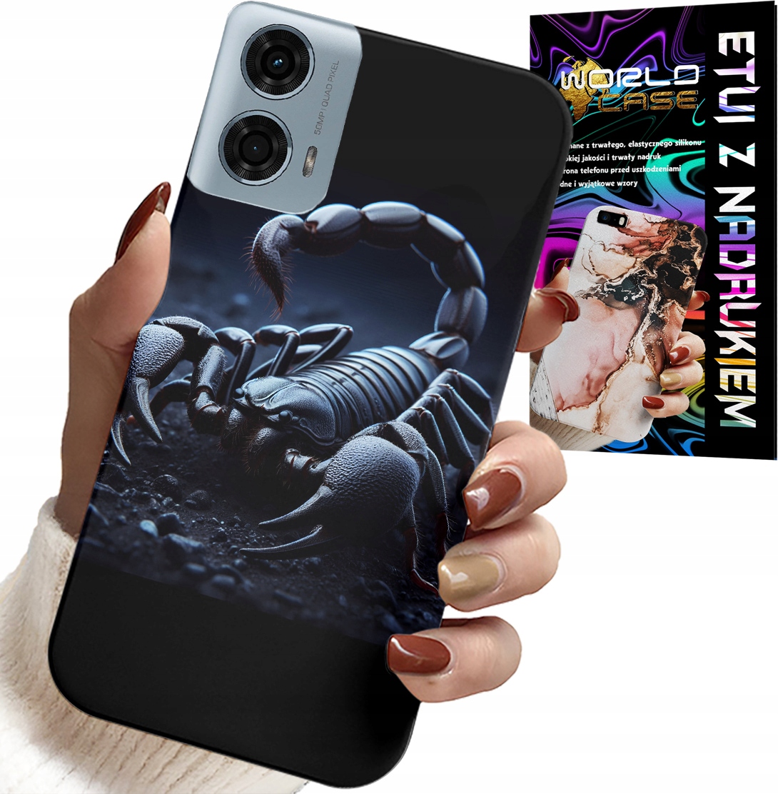 ETUI DO MOTOROLA G24 / G04 - SKORPION, SKORPIONY + FOLIA HYDROŻEL