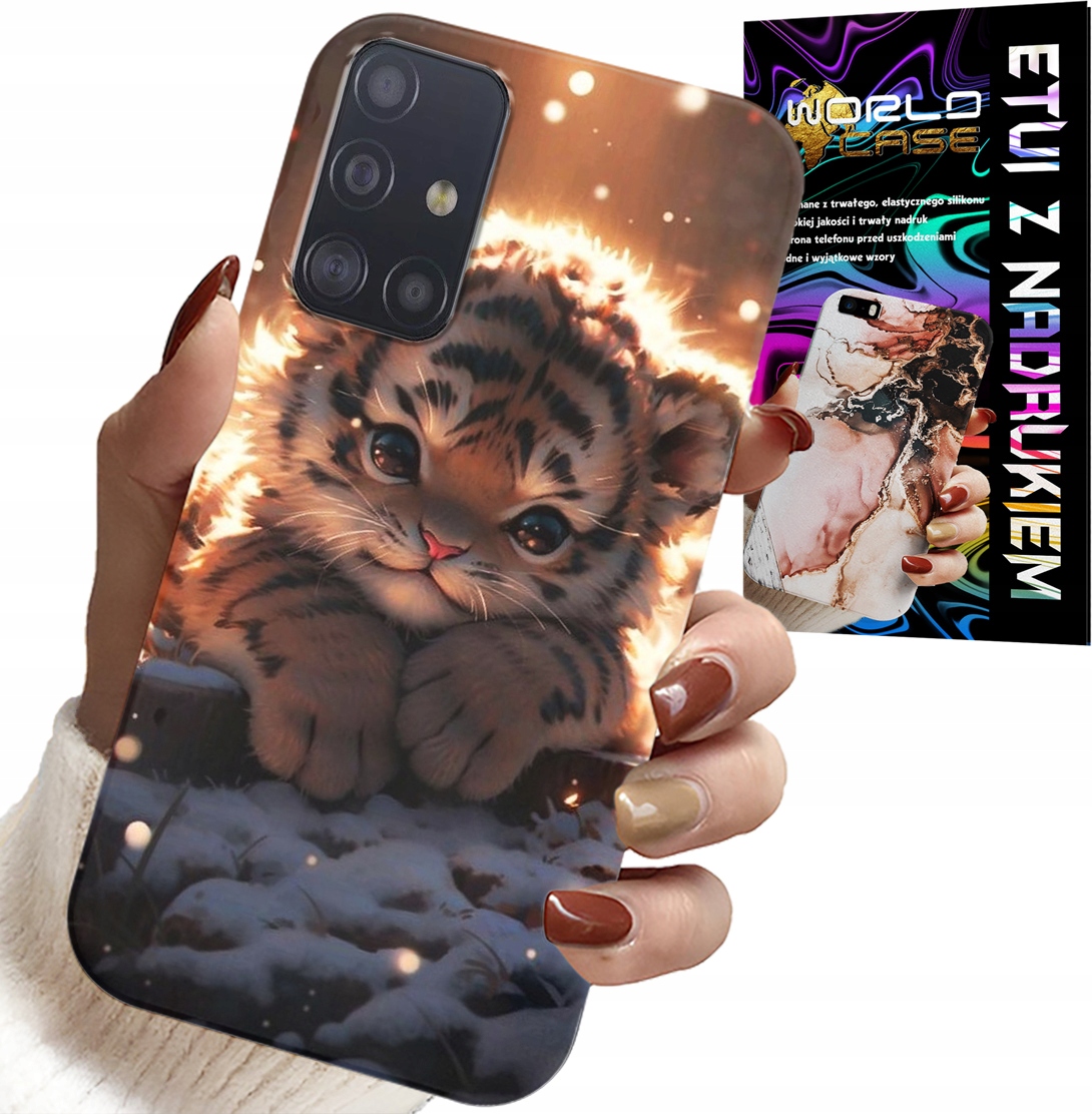 ETUI DO SAMSUNG GALAXY A71 - Z NADRUKIEM SŁODKI TYGRYSEK OBUDOWA CASE