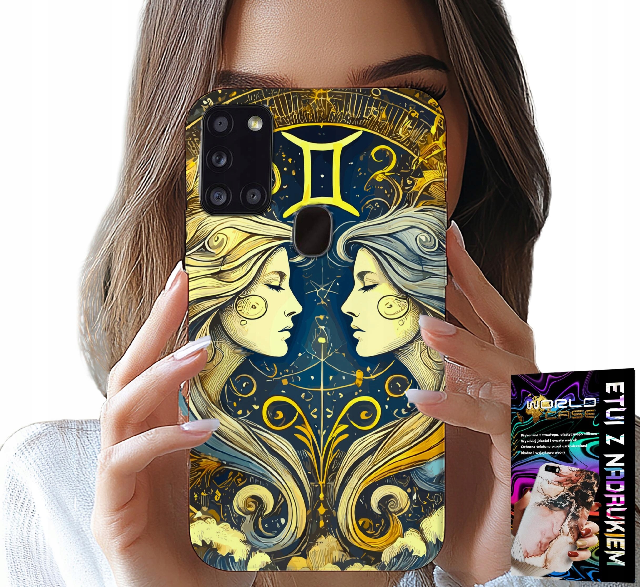 ETUI DO SAMSUNG GALAXY A21s - ZNAK ZODIAKU, BLIŹNIĘTA ASTRONOMIA CASE
